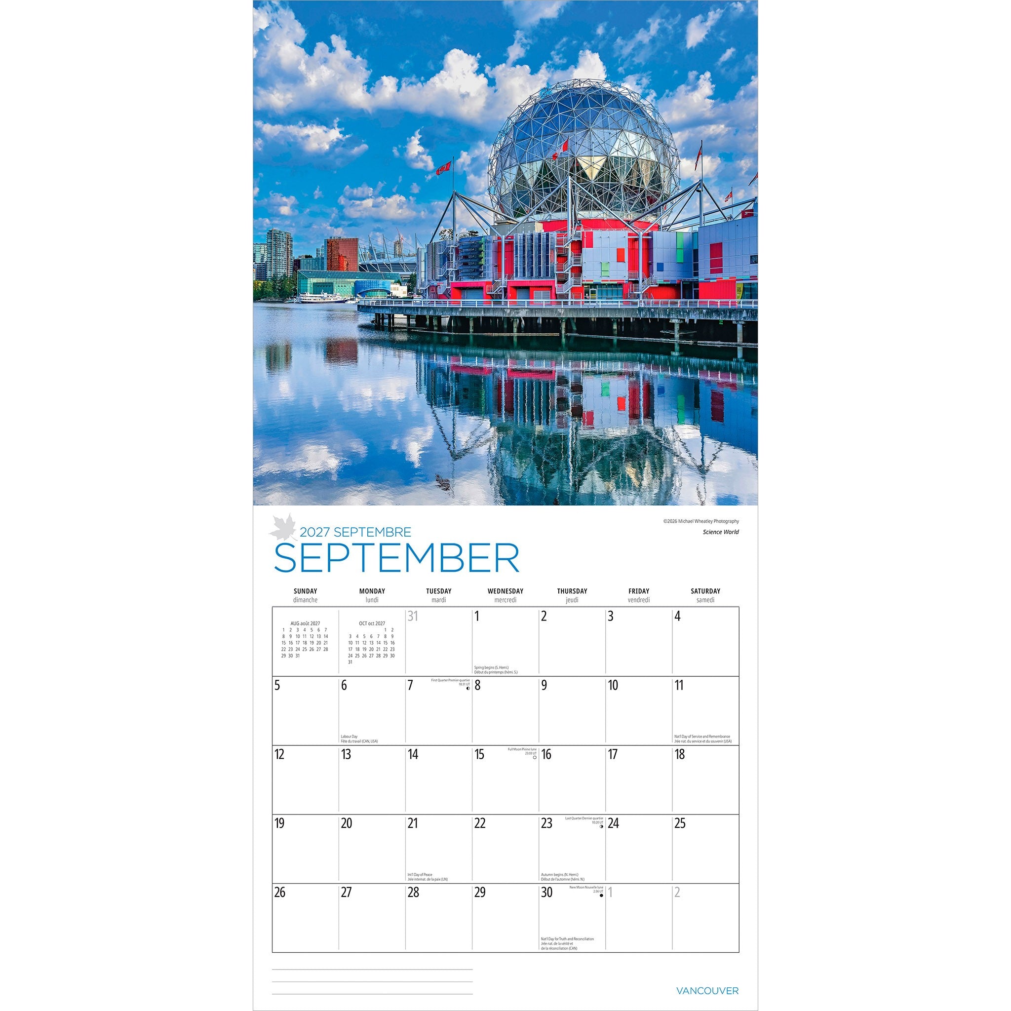 Vancouver 2027 Wall Calendar