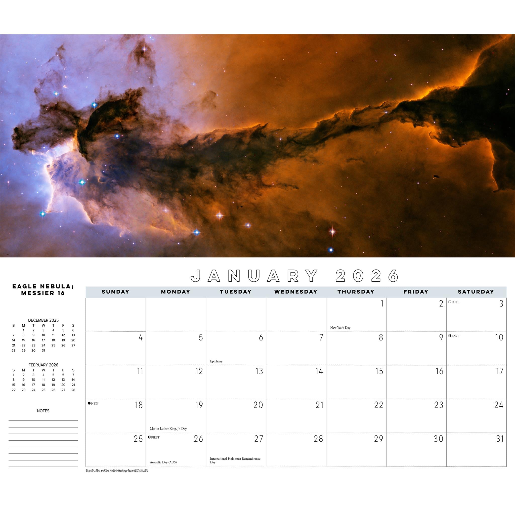Astronomy Panoramic 2026 Slim Calendar - Online Only