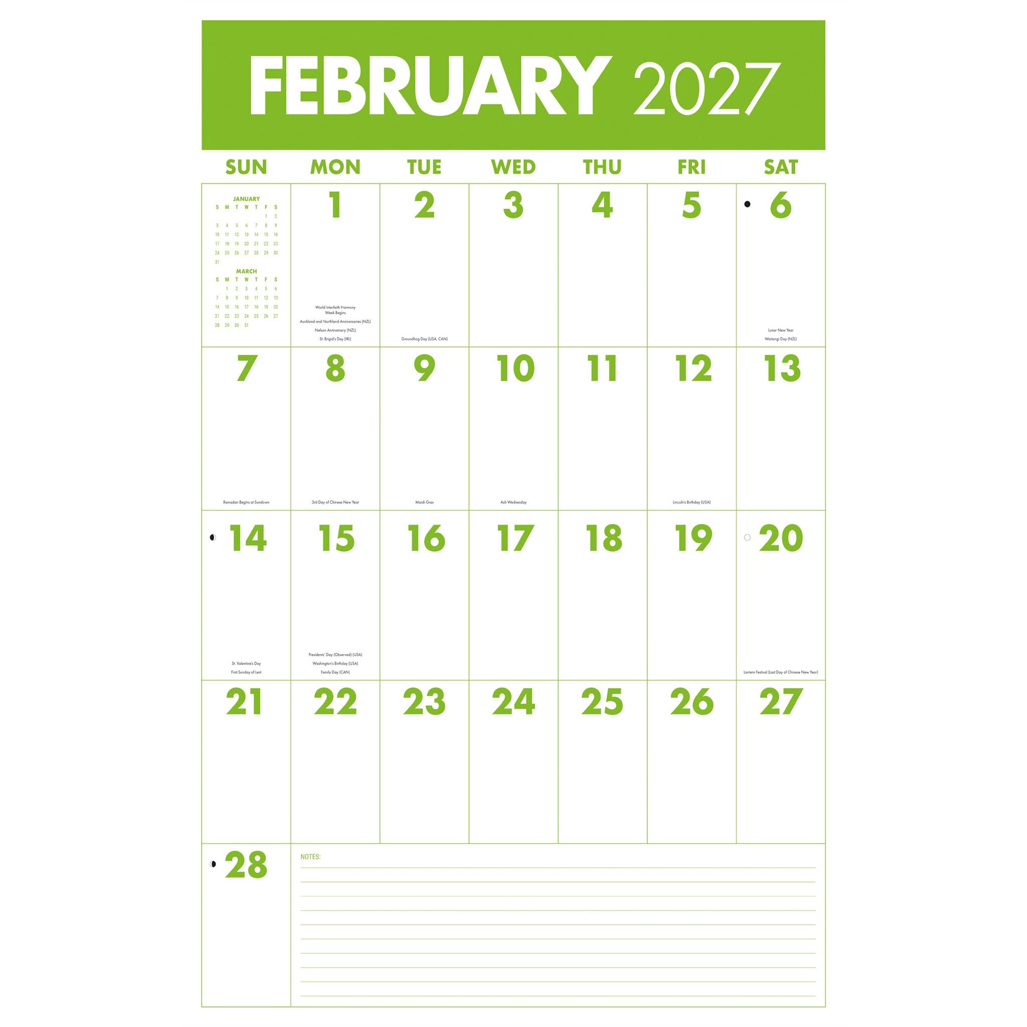 Mammoth Grid 2027 Poster Calendar