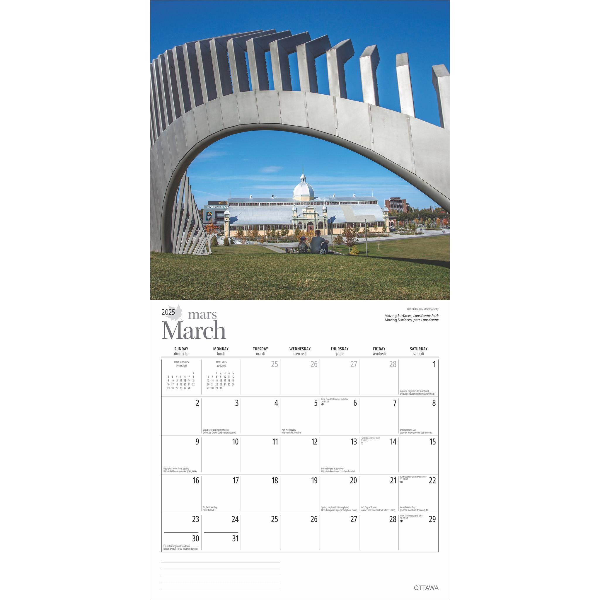 Ottawa Wall 2025 Calendar