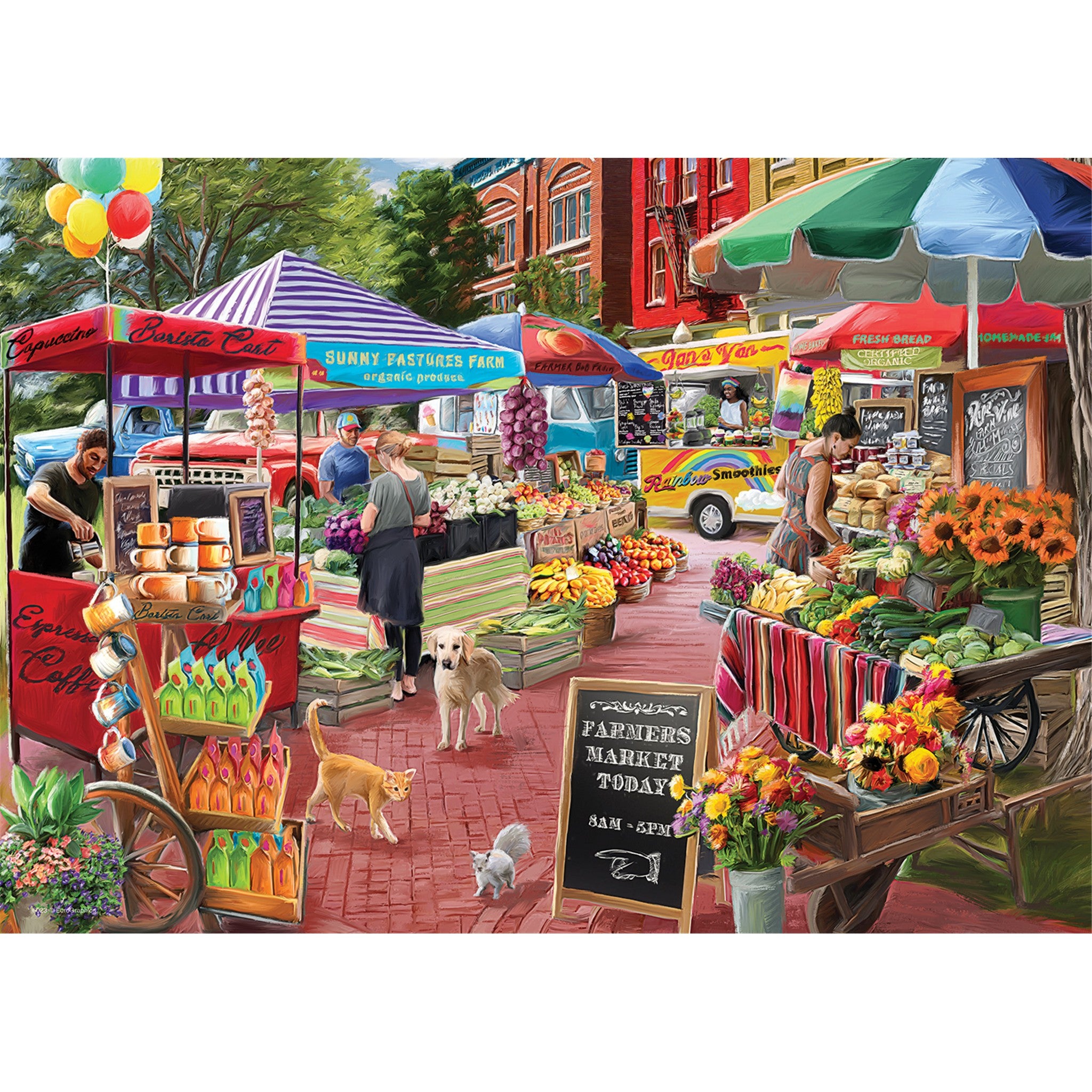 A Day at the Farmer's Market 104 Piece Puzzle