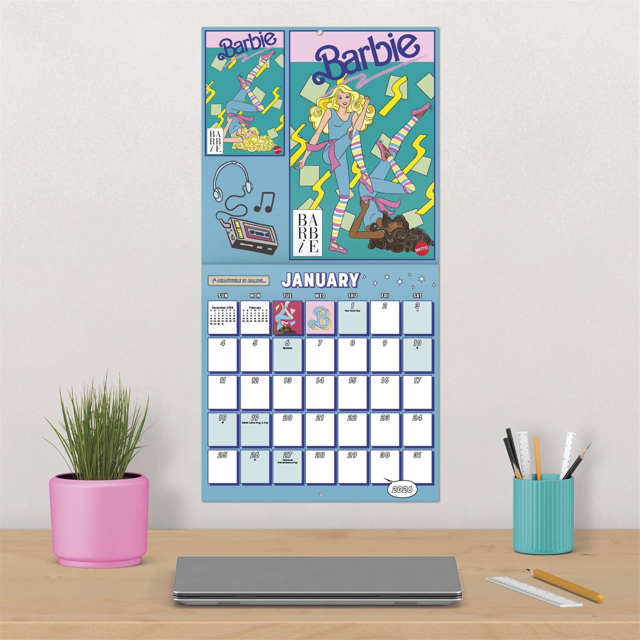 Barbie Comic 2026 Wall Calendar