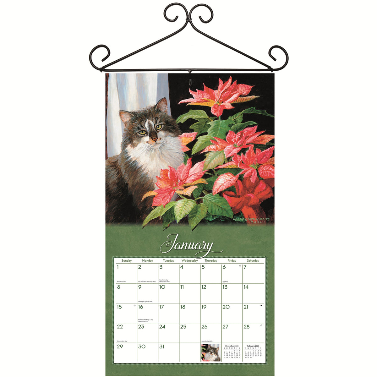 Scroll Wrought Iron Calendar Hanger - Online Only