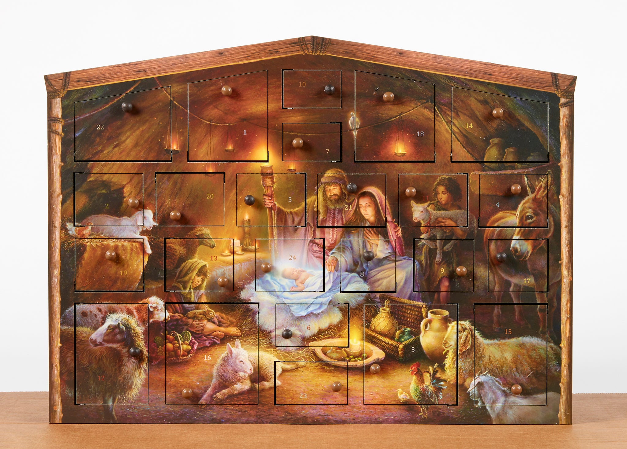 Nativity Wooden Advent Calendar - FINAL SALE