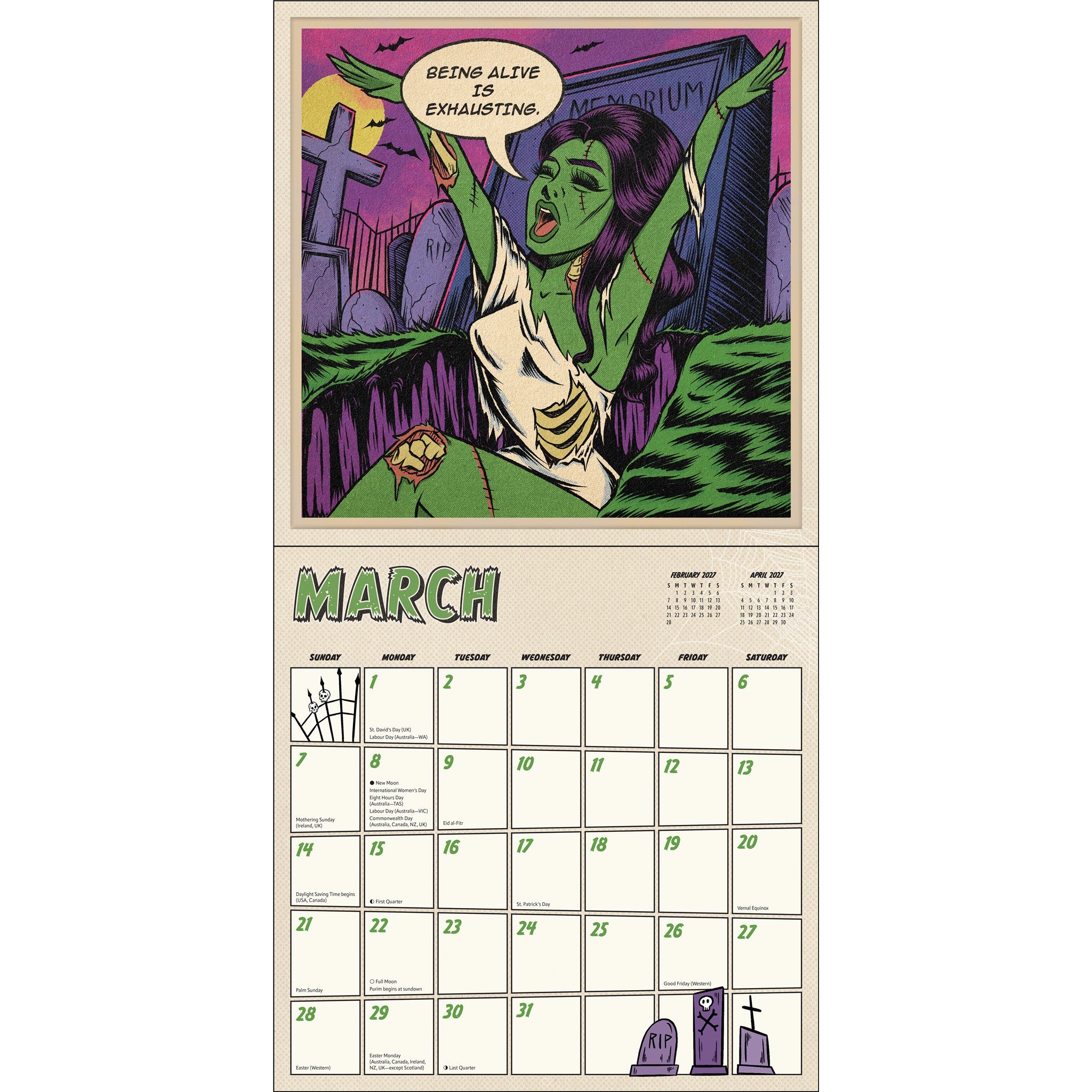 Tragic Girls 2027 Wall Calendar