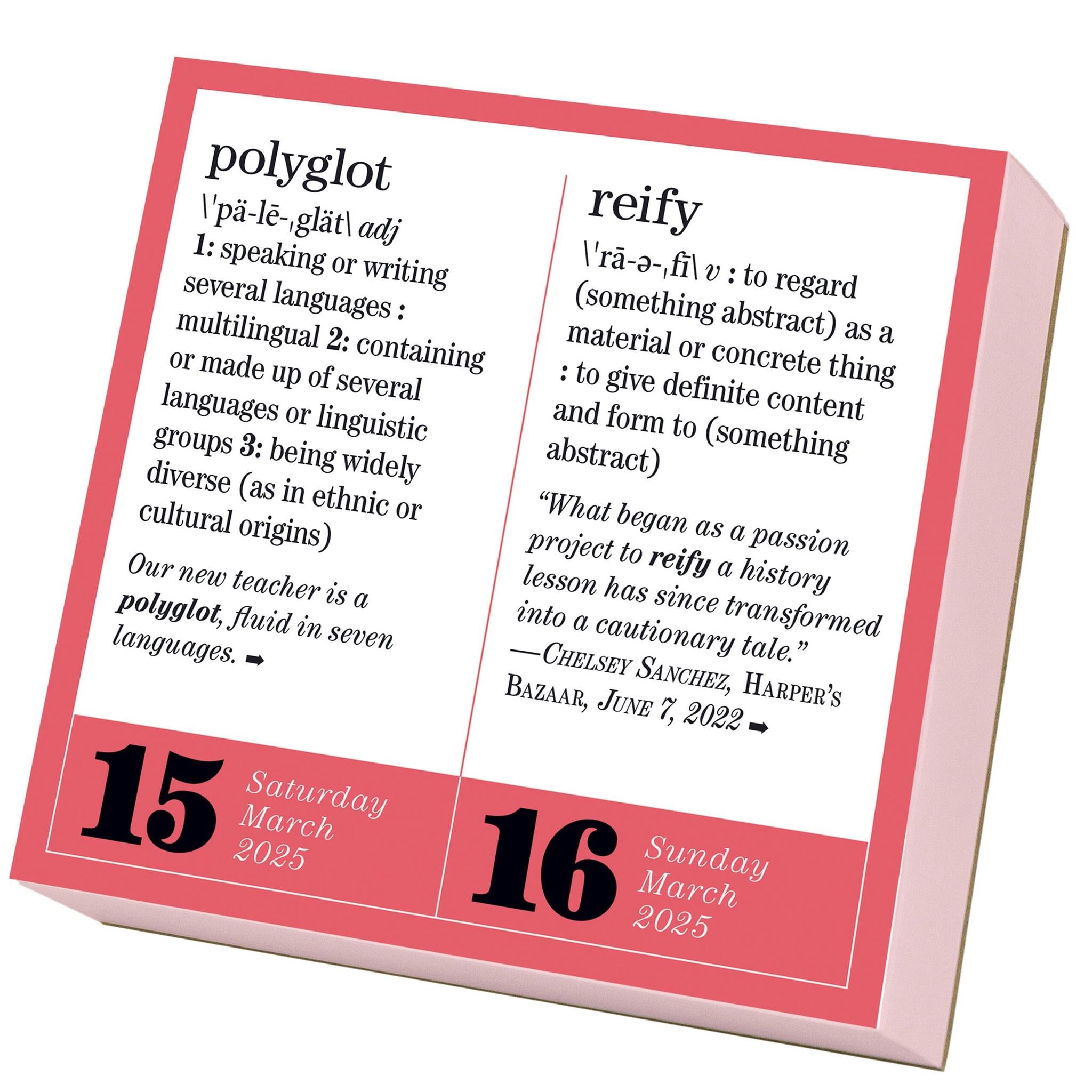 New Words 365 Box 2025 Calendar
