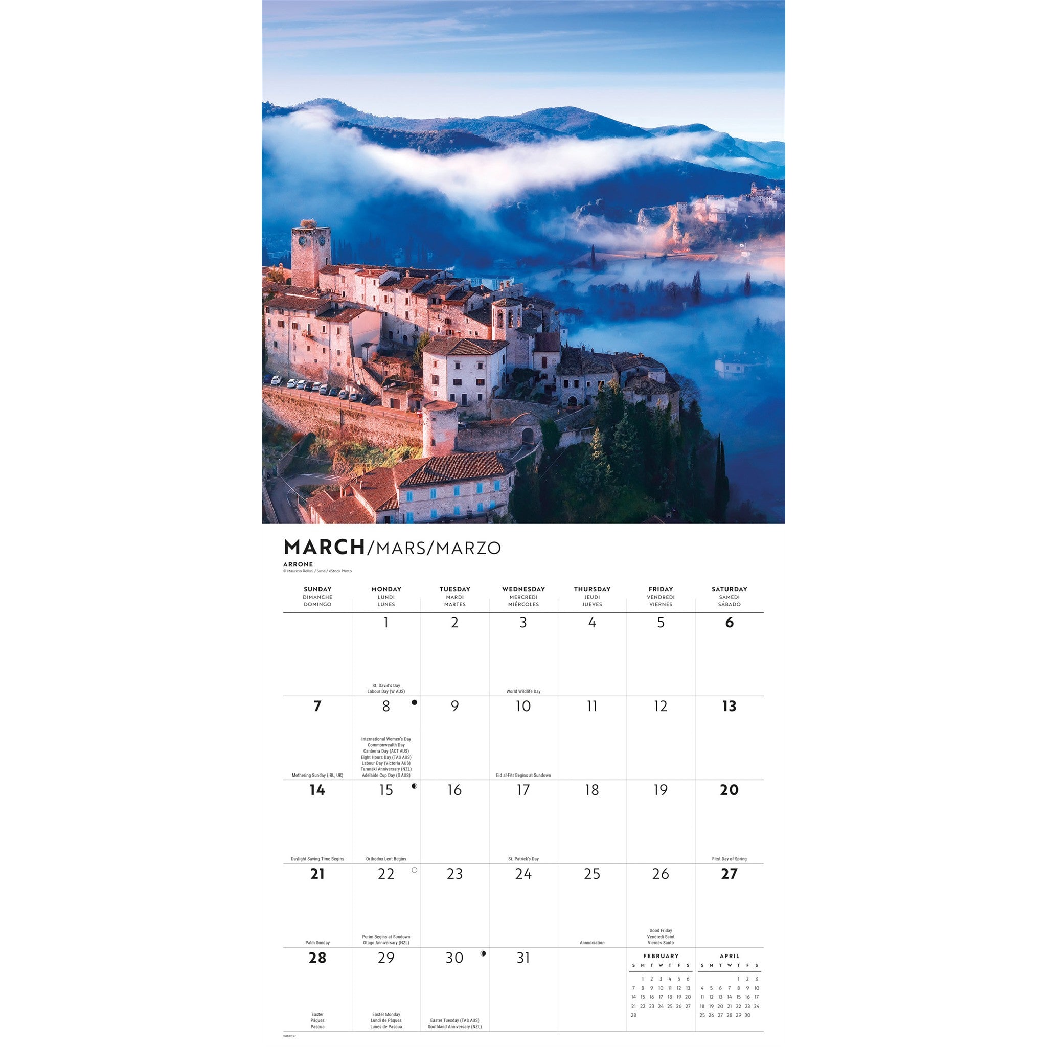 Italia 2027 Wall Calendar