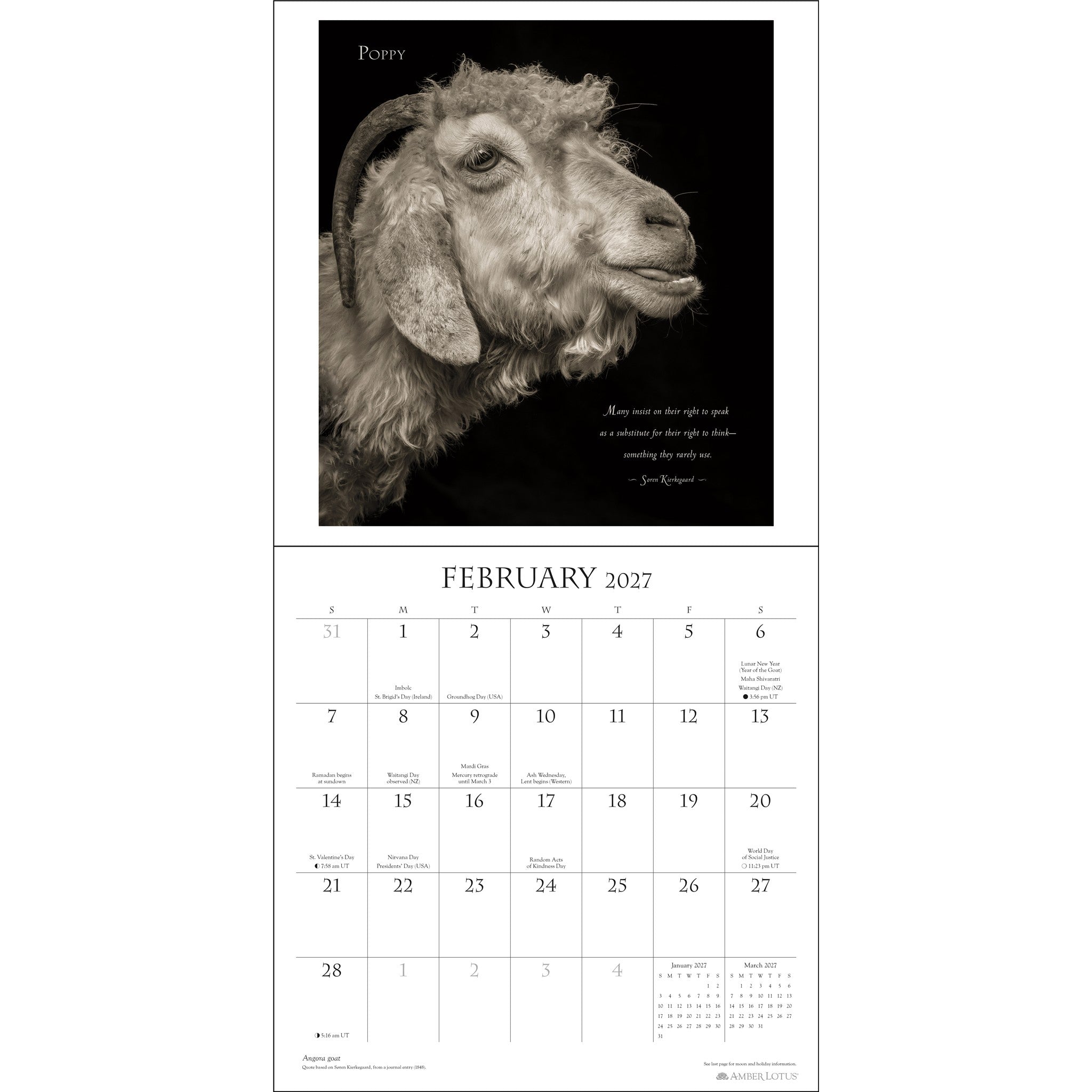 I Am Goat 2027 Wall Calendar