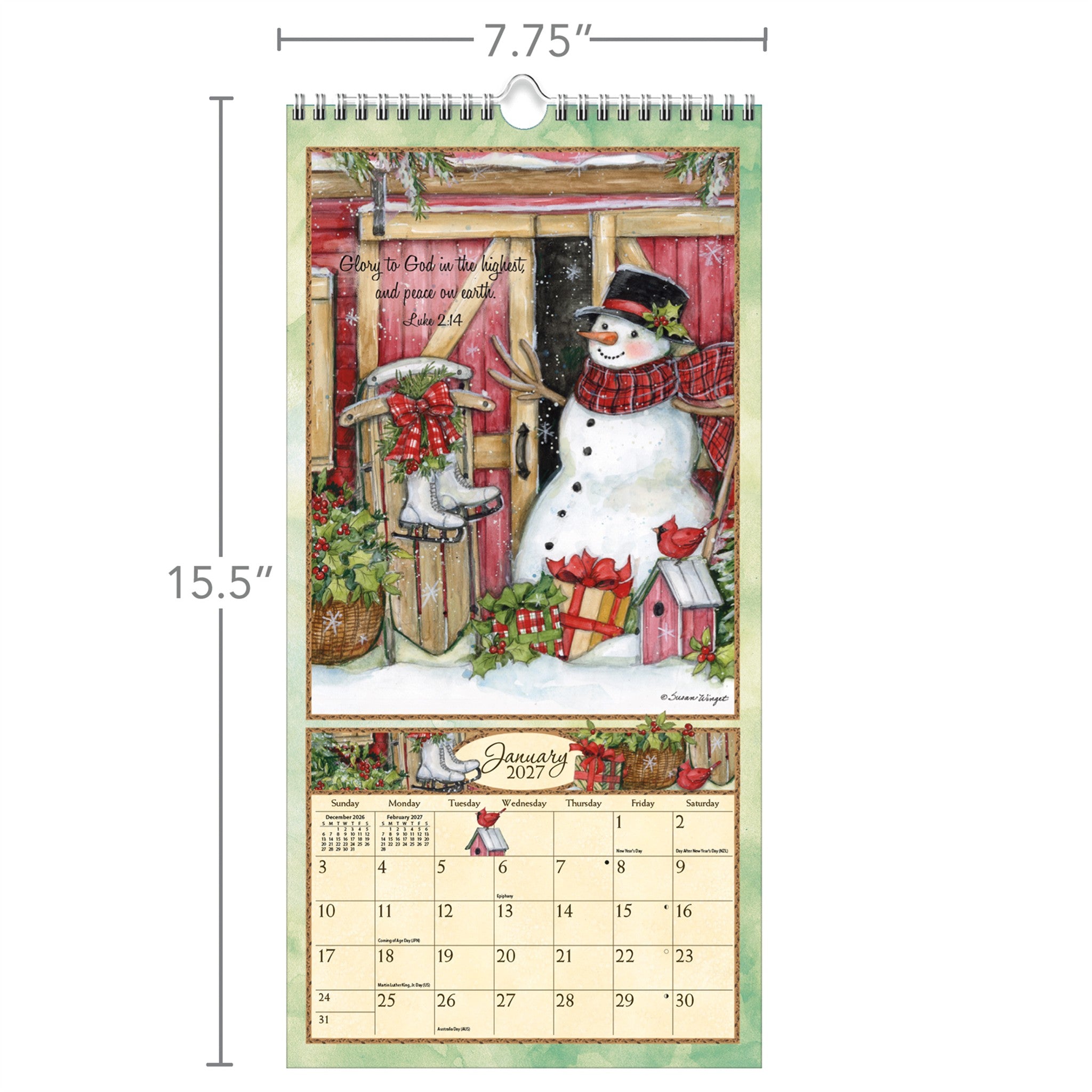 Bountiful Blessings 2027 Slim Calendar - Online Only
