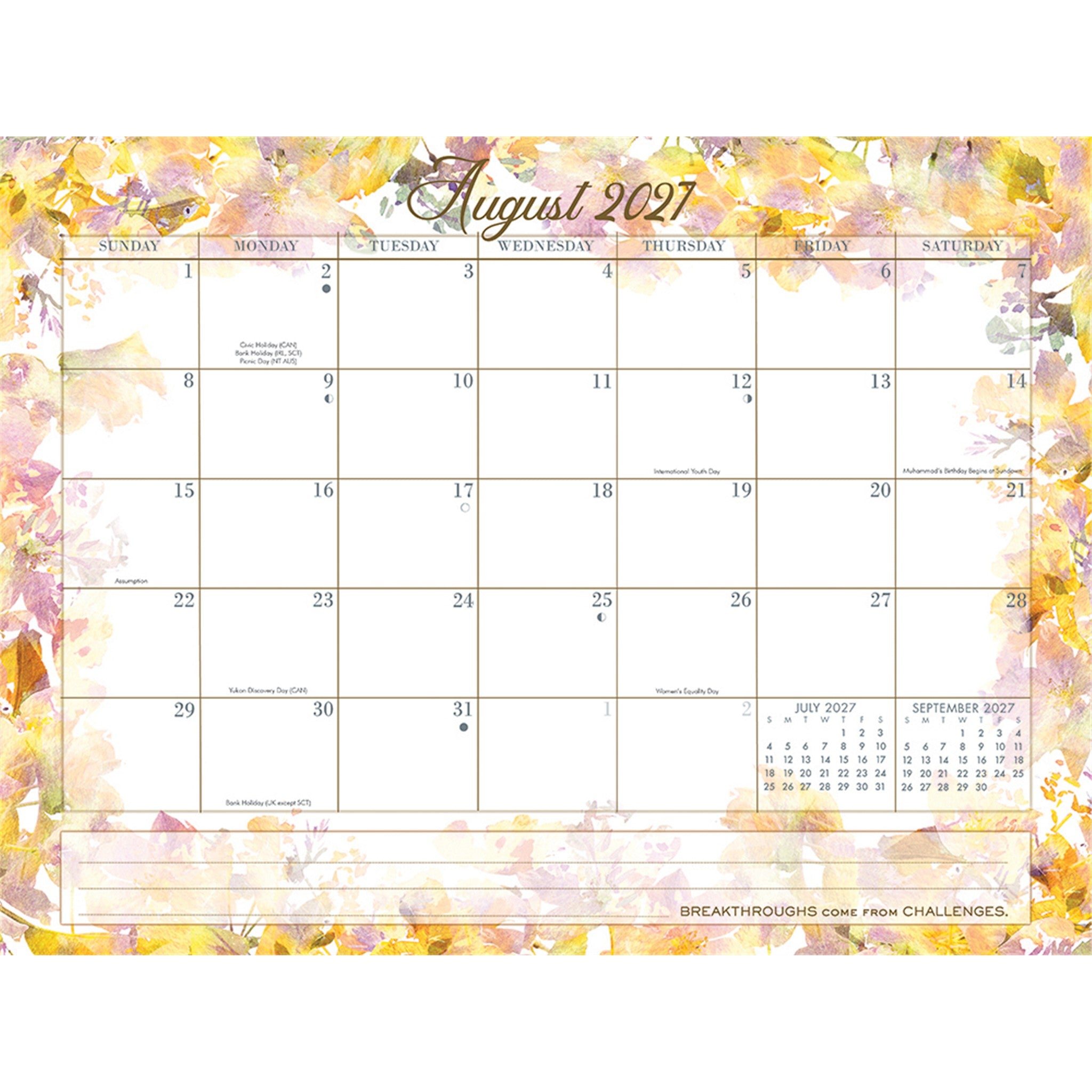 Watercolour Super Jumbo Magic Grip Exclusive 2026-2027 Wall Calendar