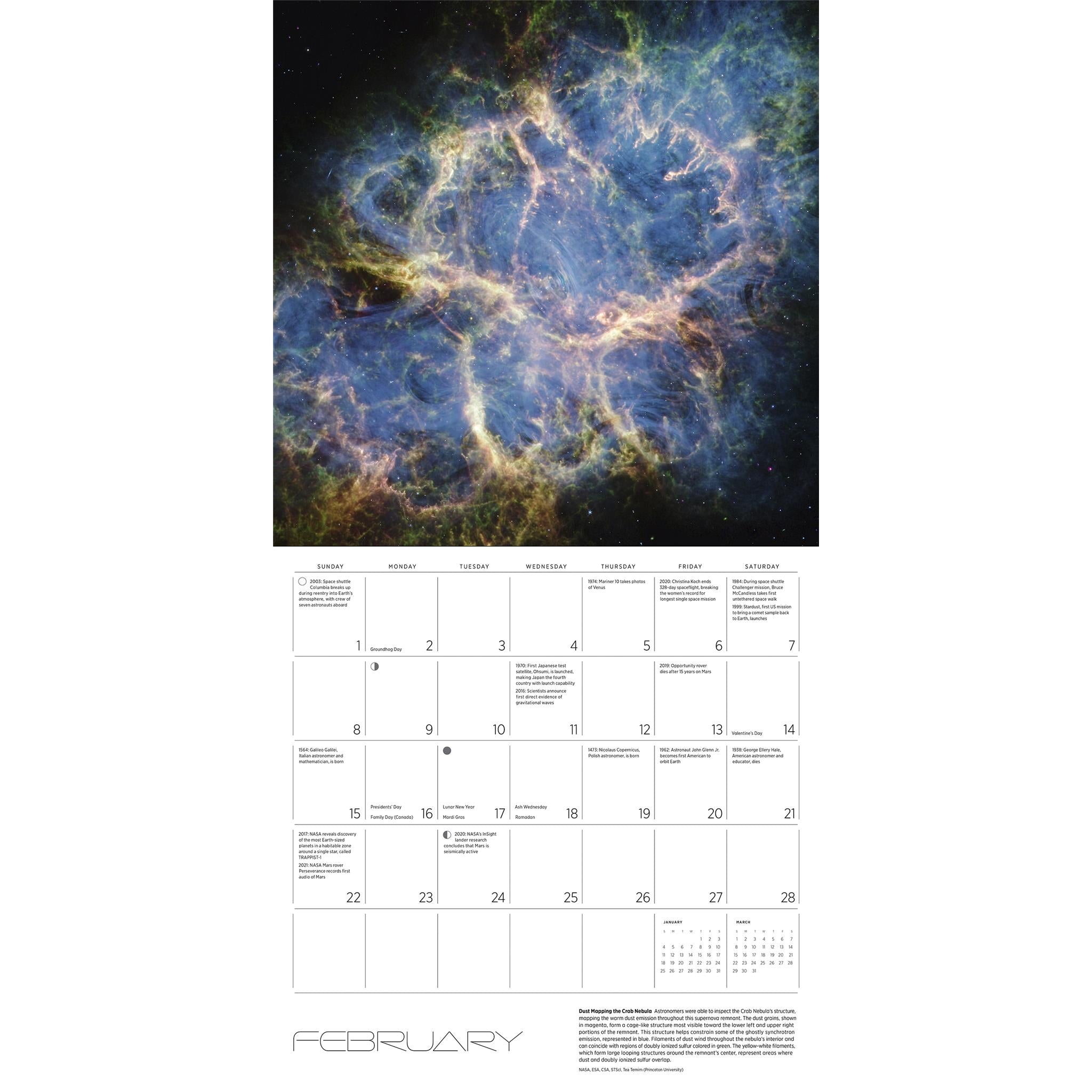 Space Views 2026 Deluxe Special Edition Wall Calendar with Print