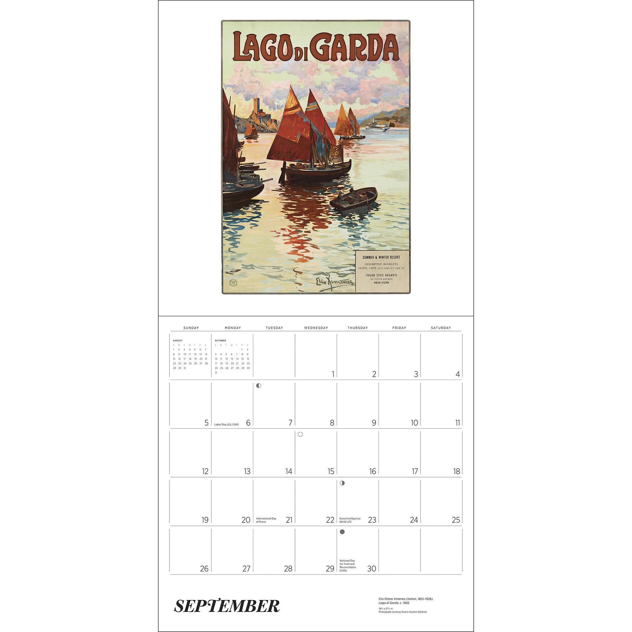 Italy Vintage Travel Posters 2027 Wall Calendar - Online Only