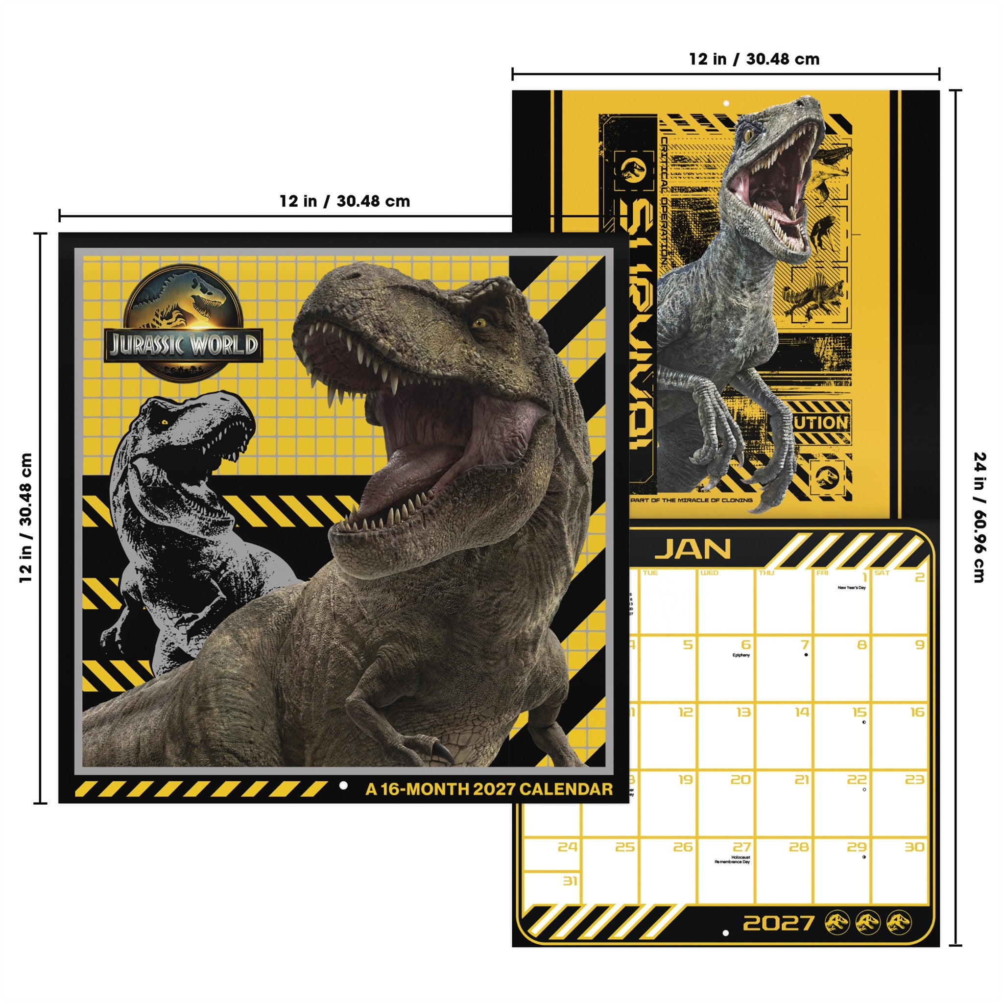 Jurassic World 2027 Wall Calendar