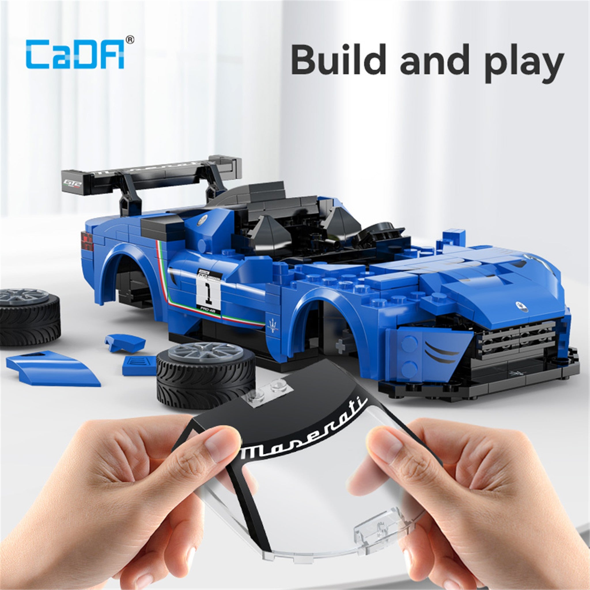 Blue 1:20 Maserati MC20 GT2 320 Pieces with Remote Control