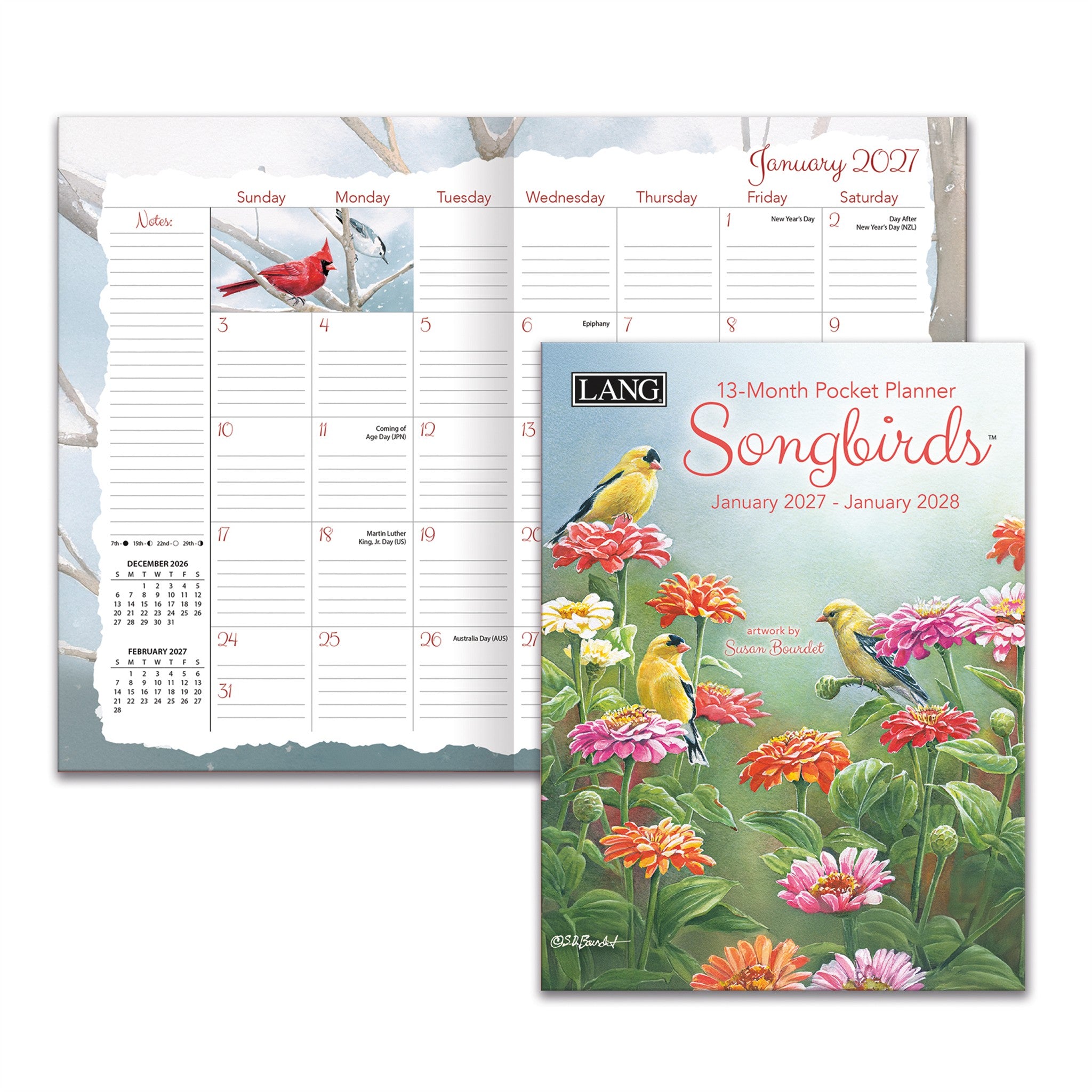 Songbirds 2027 Monthly Pocket Planner