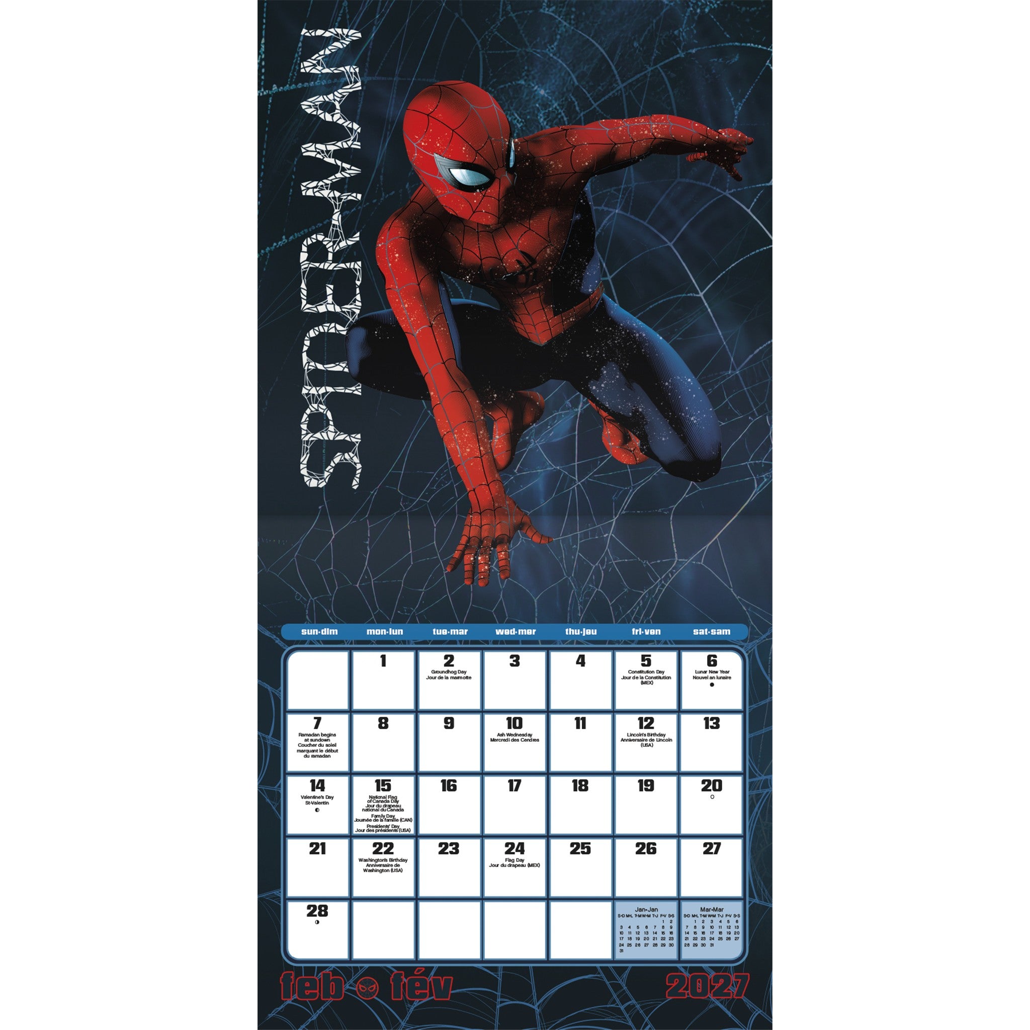 Spider-Man Brand New Day 2027 Wall Calendar