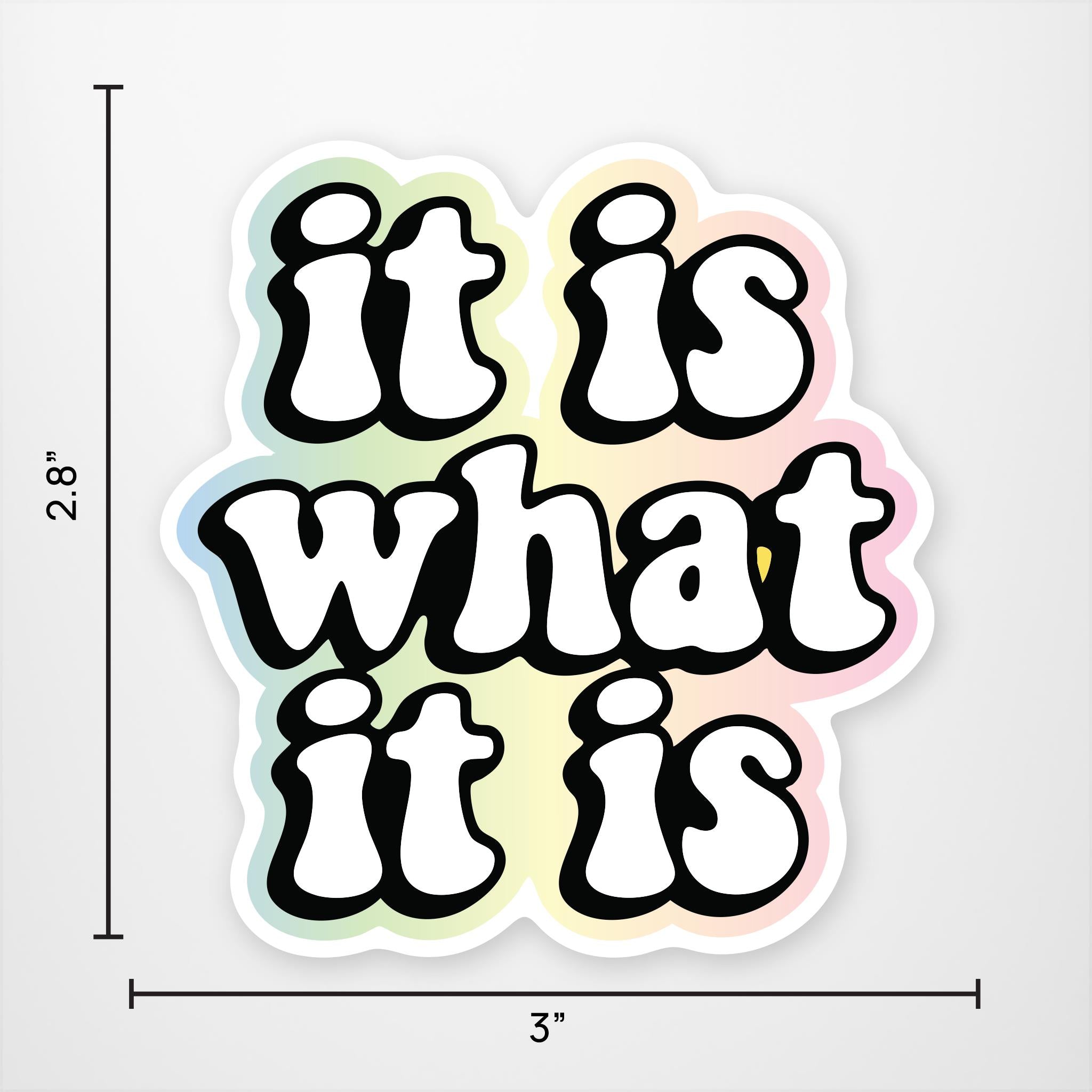 It Is What It Is Vinyl Sticker