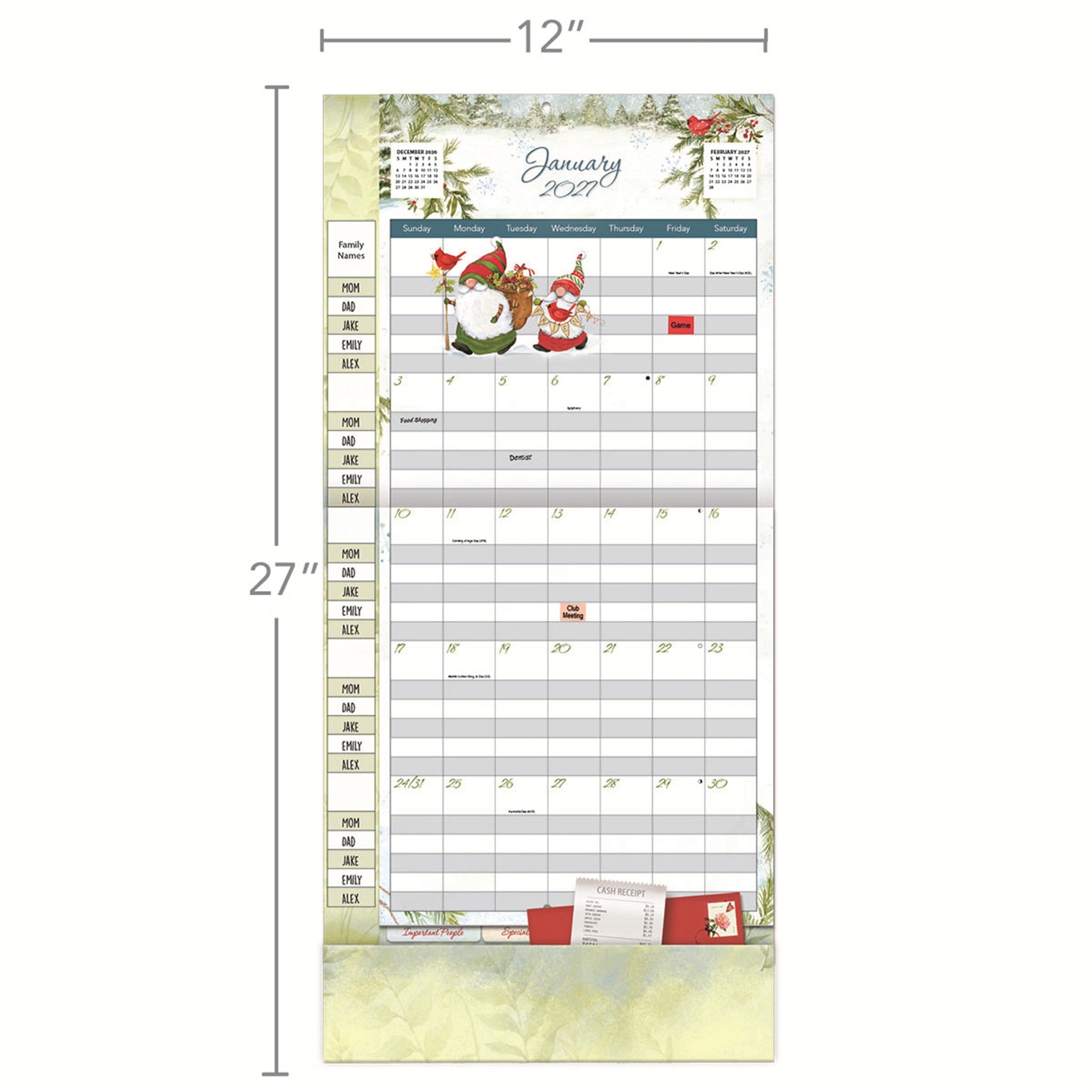Gnomes Plan-It Plus 2026-2027 Wall Calendar
