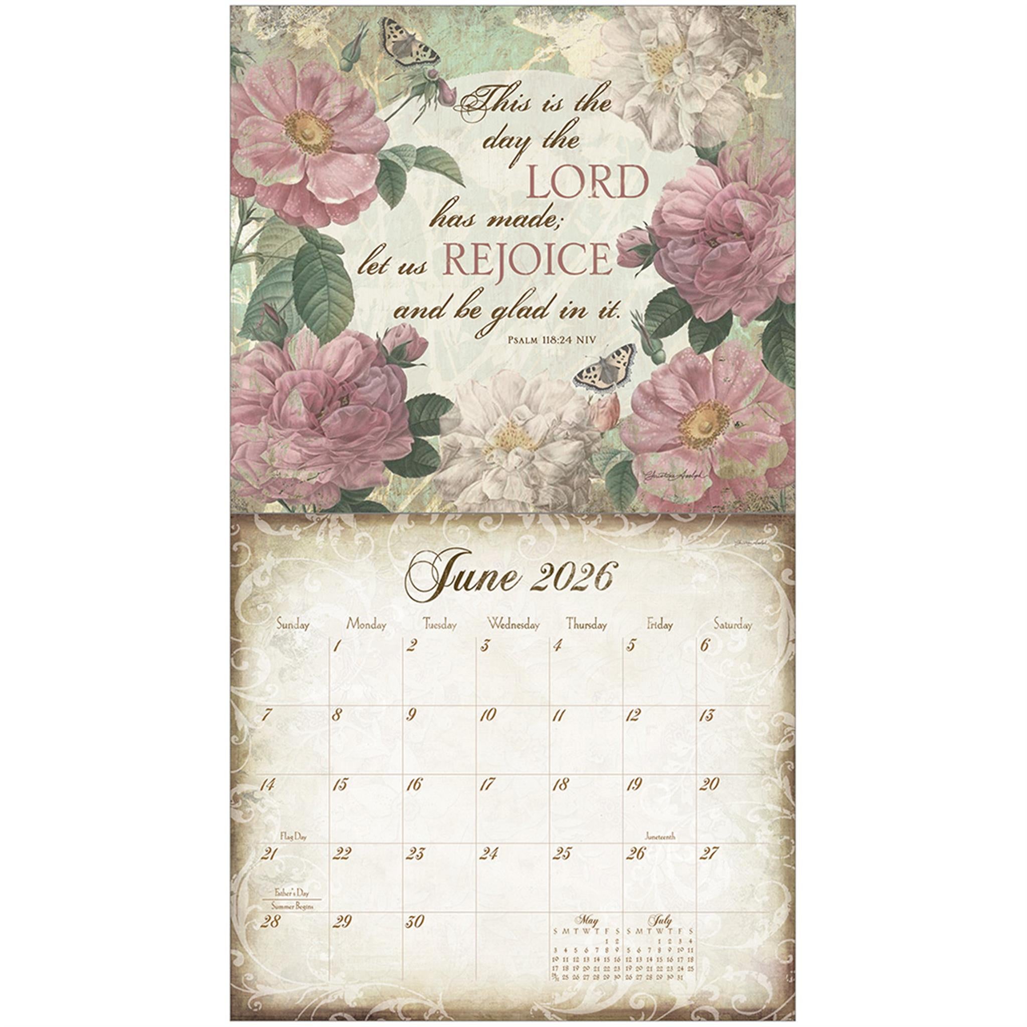 Walk By Faith 2026 Deluxe Special Edition Wall Calendar with Cards