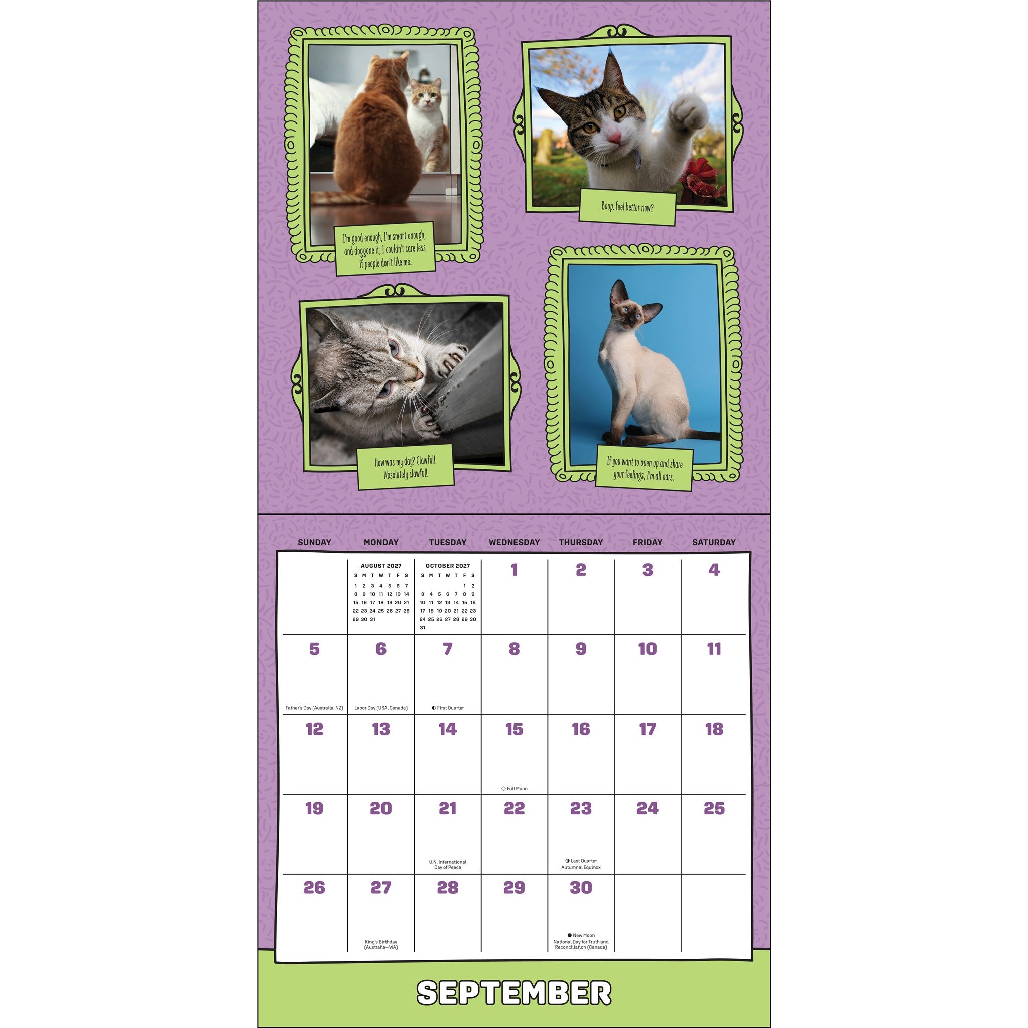 Cats Are Cheaper Than Therapy 2027 Wall Calendar