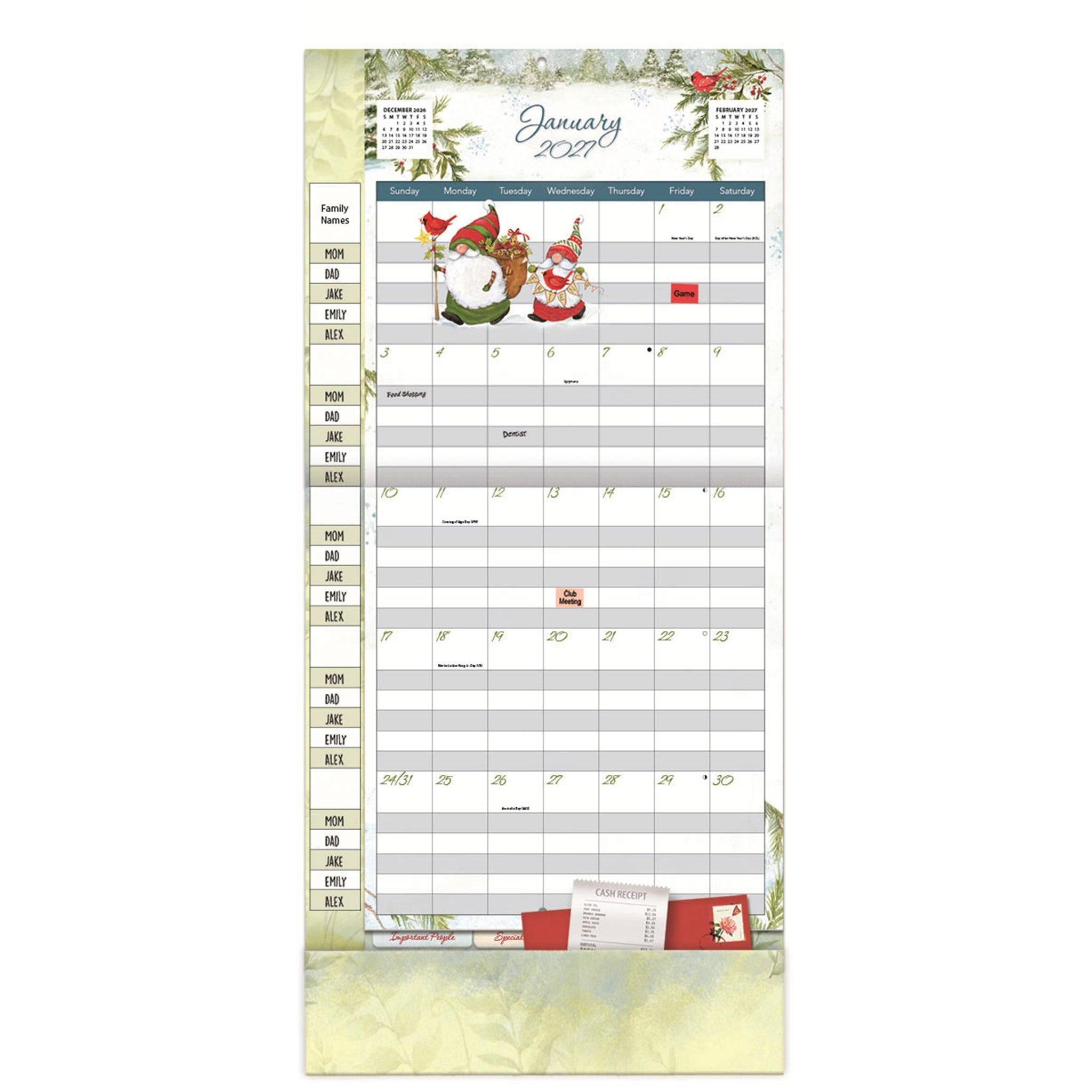 Gnomes Plan-It Plus 2026-2027 Wall Calendar