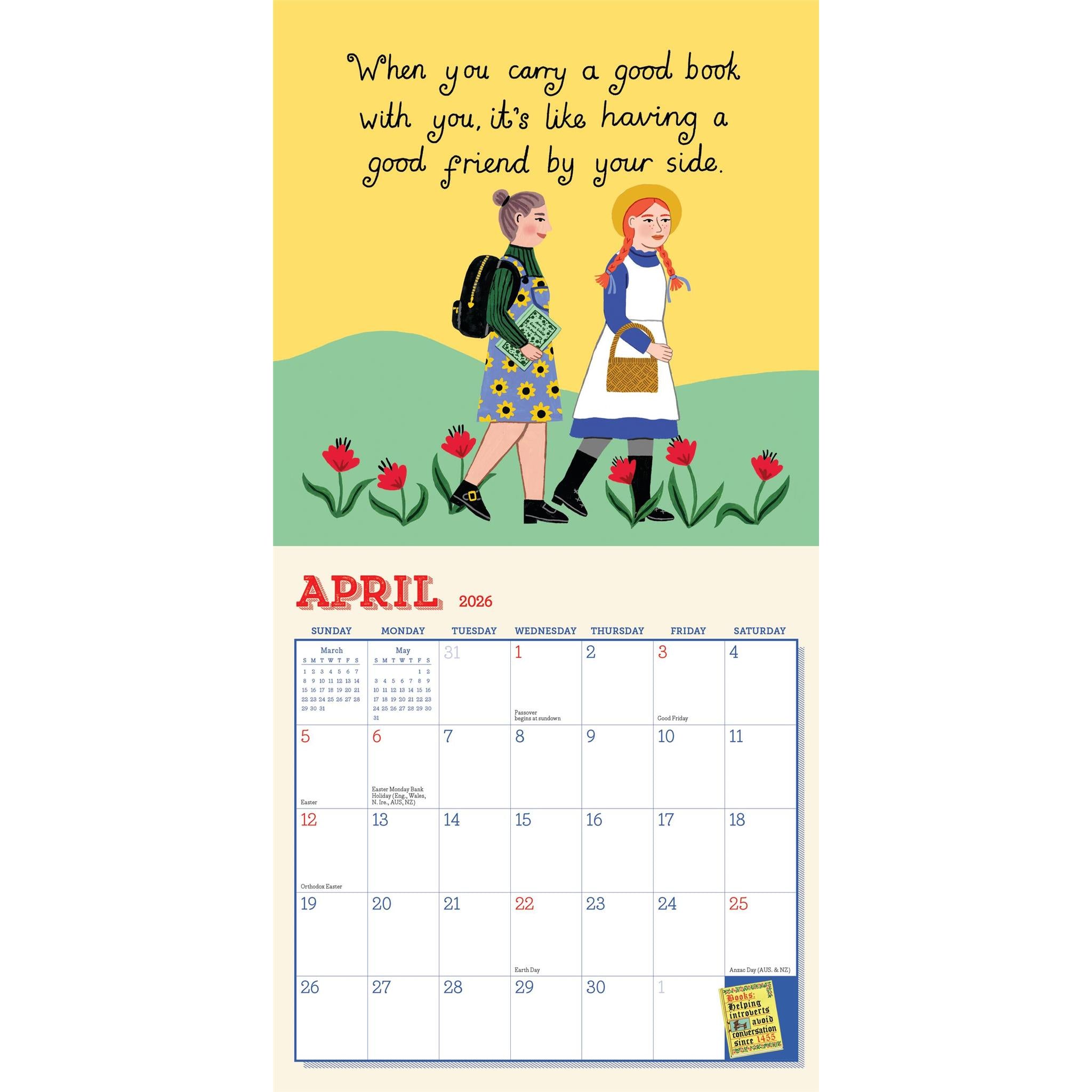 Book Nerd 2026 Mini Calendar