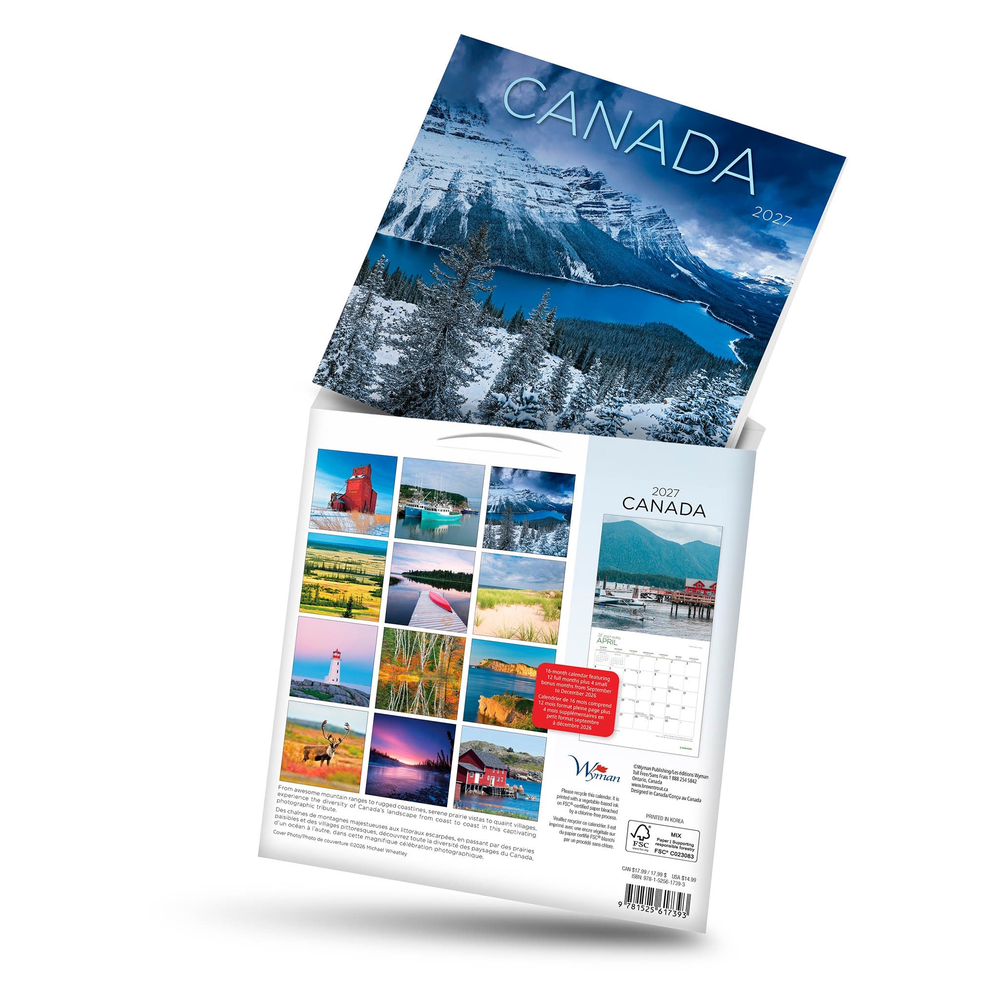 Canada 2027 Medium Mini Calendar