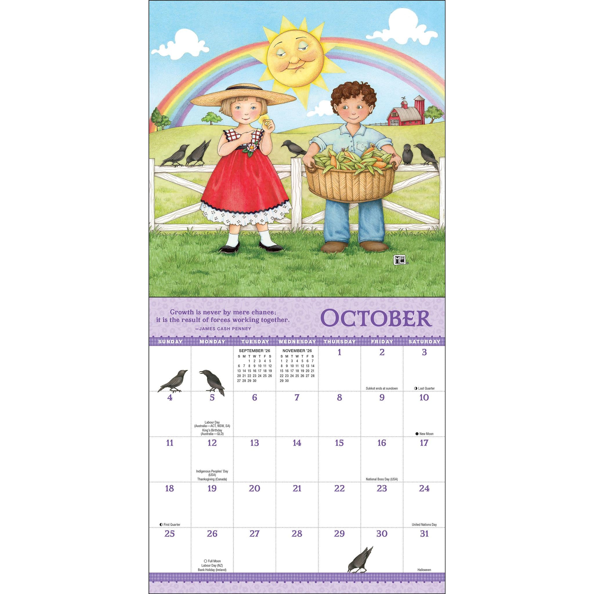 Mary Engelbreits Grow With The Flow 2026 Mini Calendar - Online Only