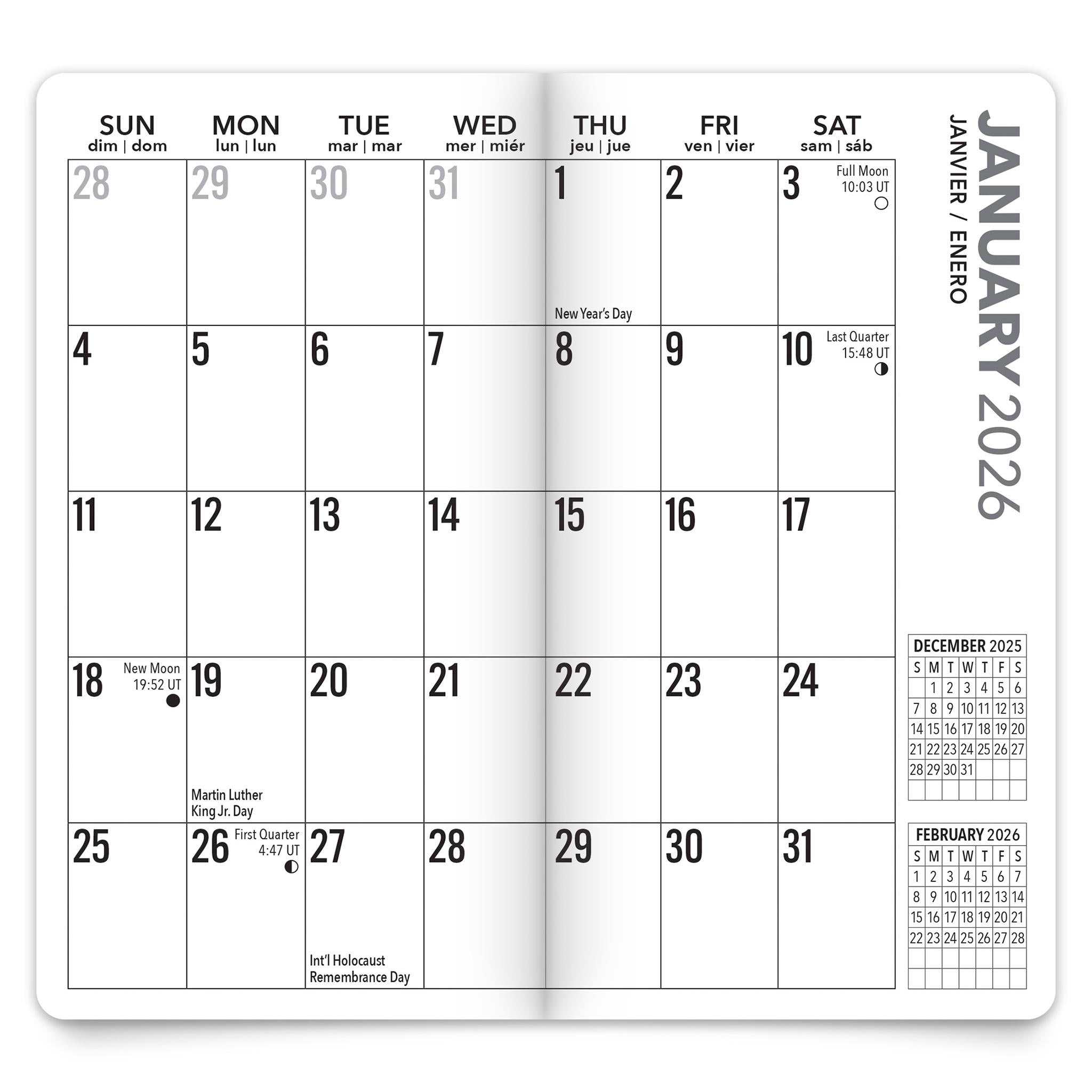 Big And Bright Large Print 2026 2 Yr Pocket Planner Calendar - Online Exclusive