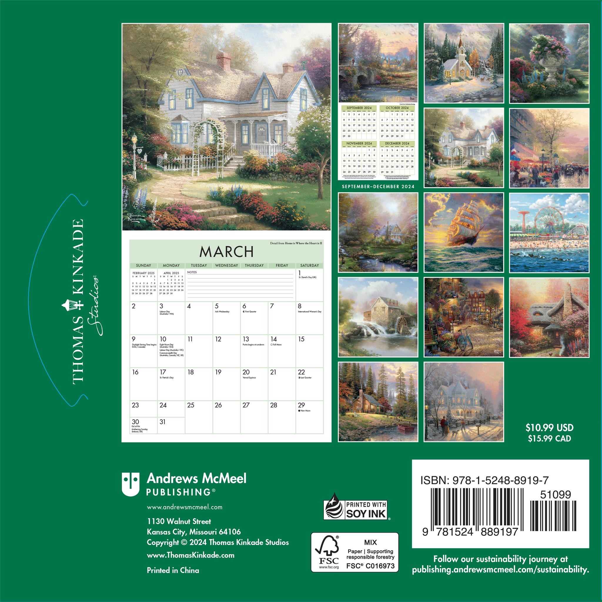 Kinkade Studios Mini 2025 Calendar
