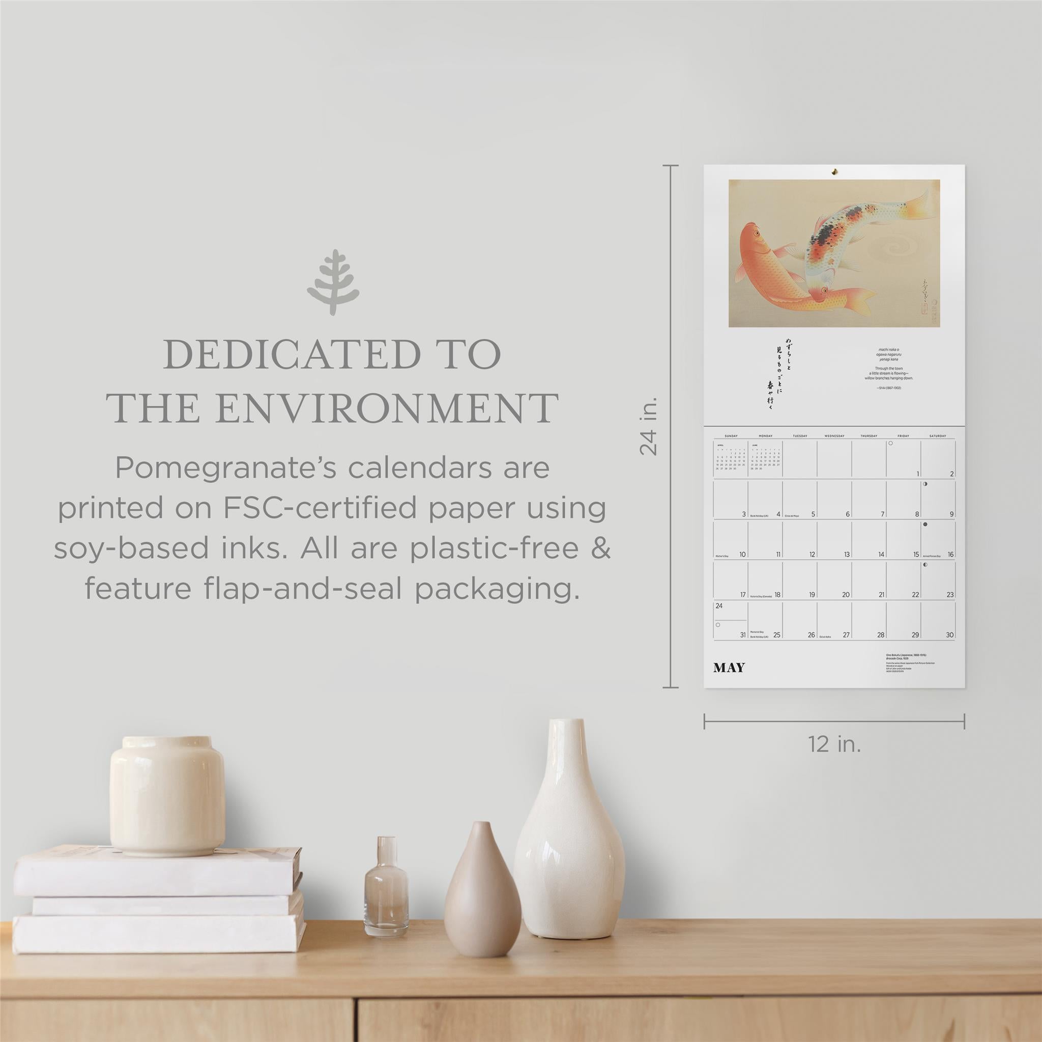 Japanese Art And Poetry 2026 Special Edition Wall Calendar with Print