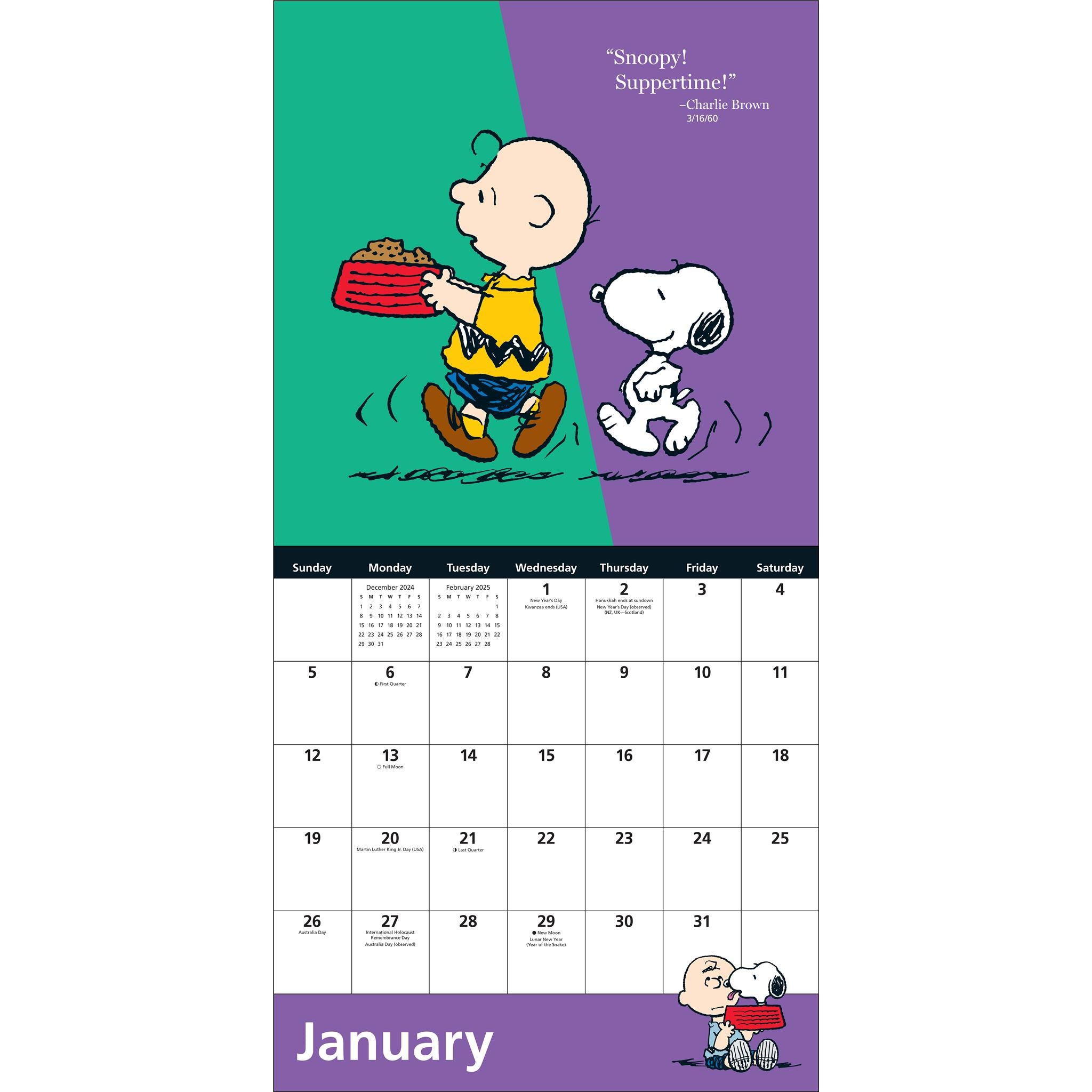 Peanuts Wall 2025 Calendar