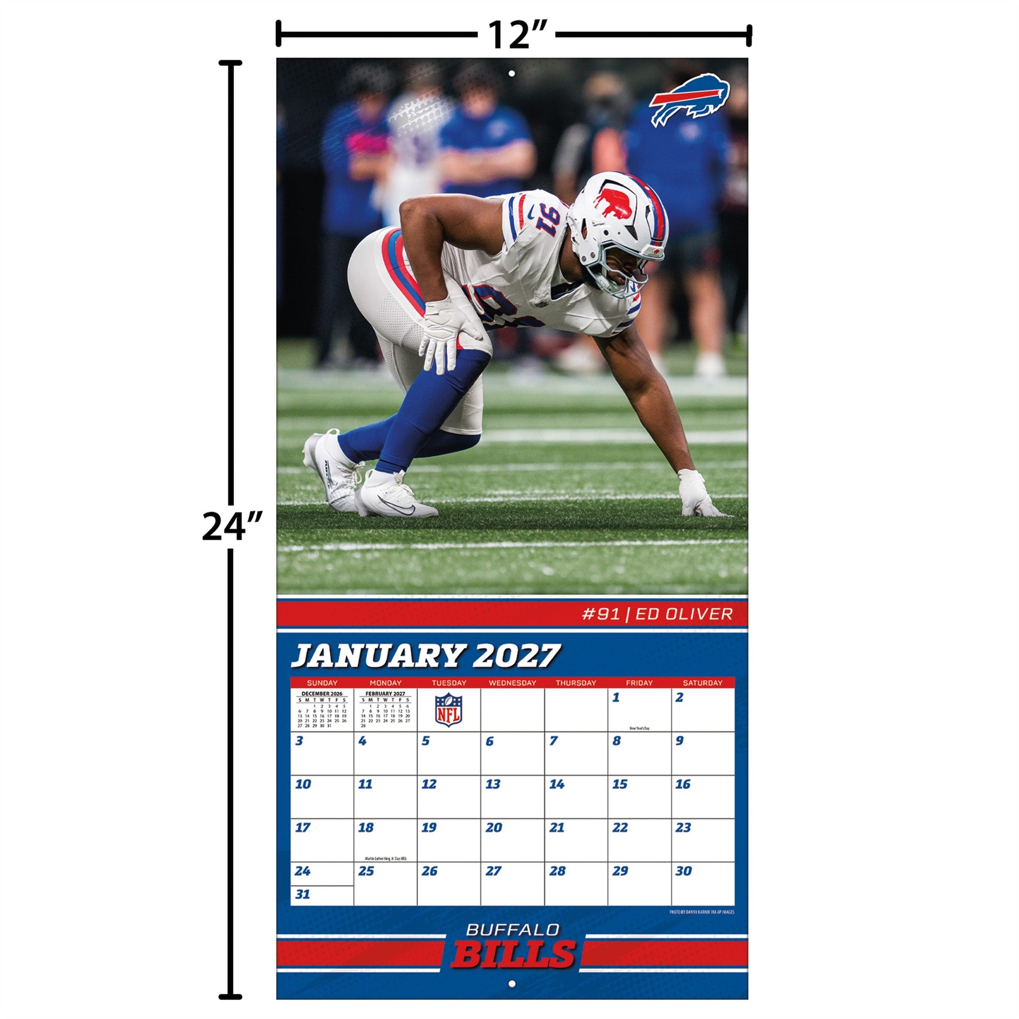NFL Buffalo Bills 2027 Wall Calendar