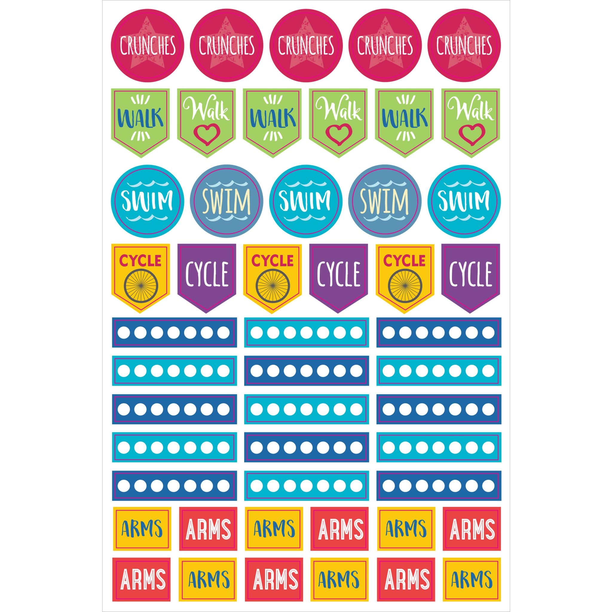 Health and Fitness Planner Stickers