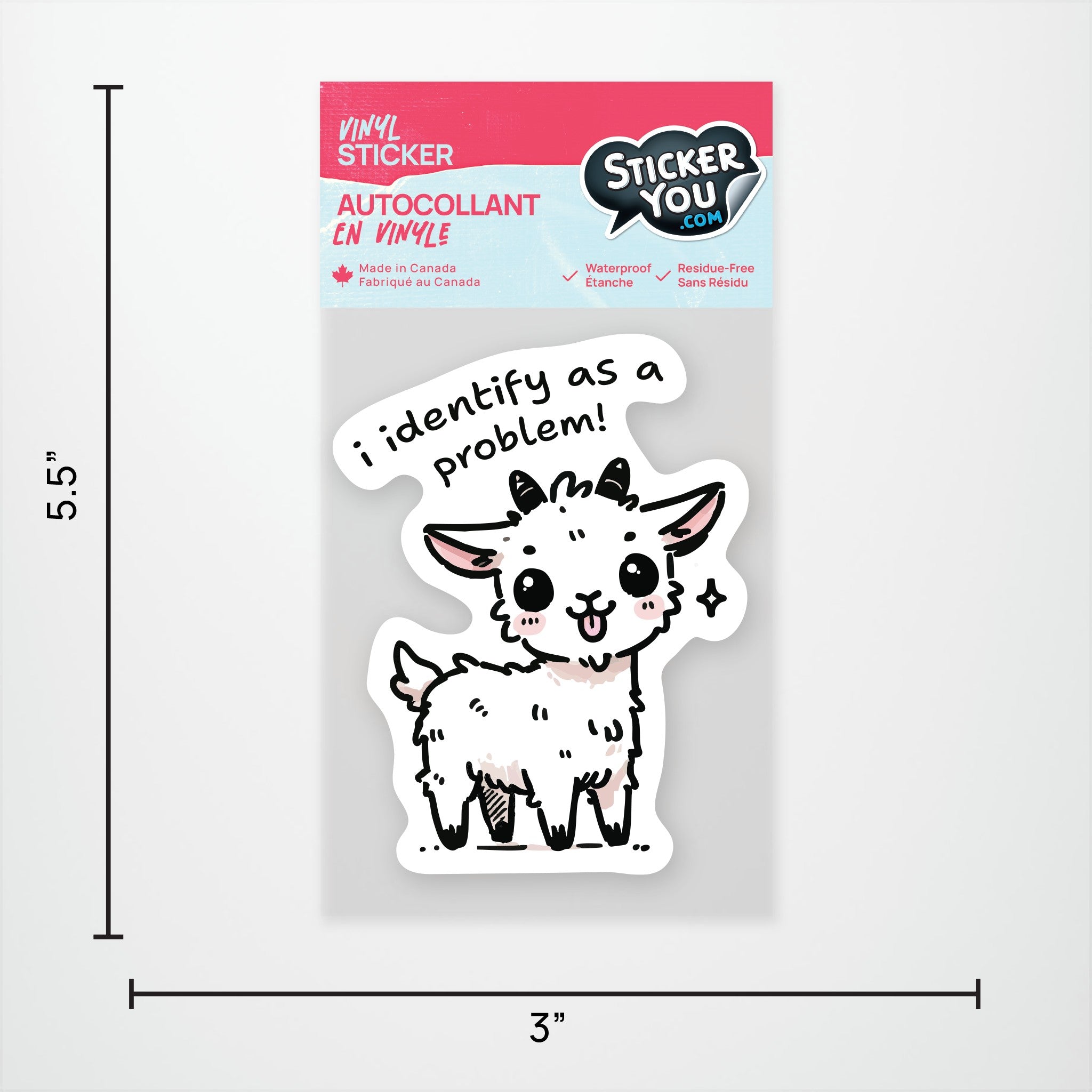 I Identify as a Problem Vinyl Sticker