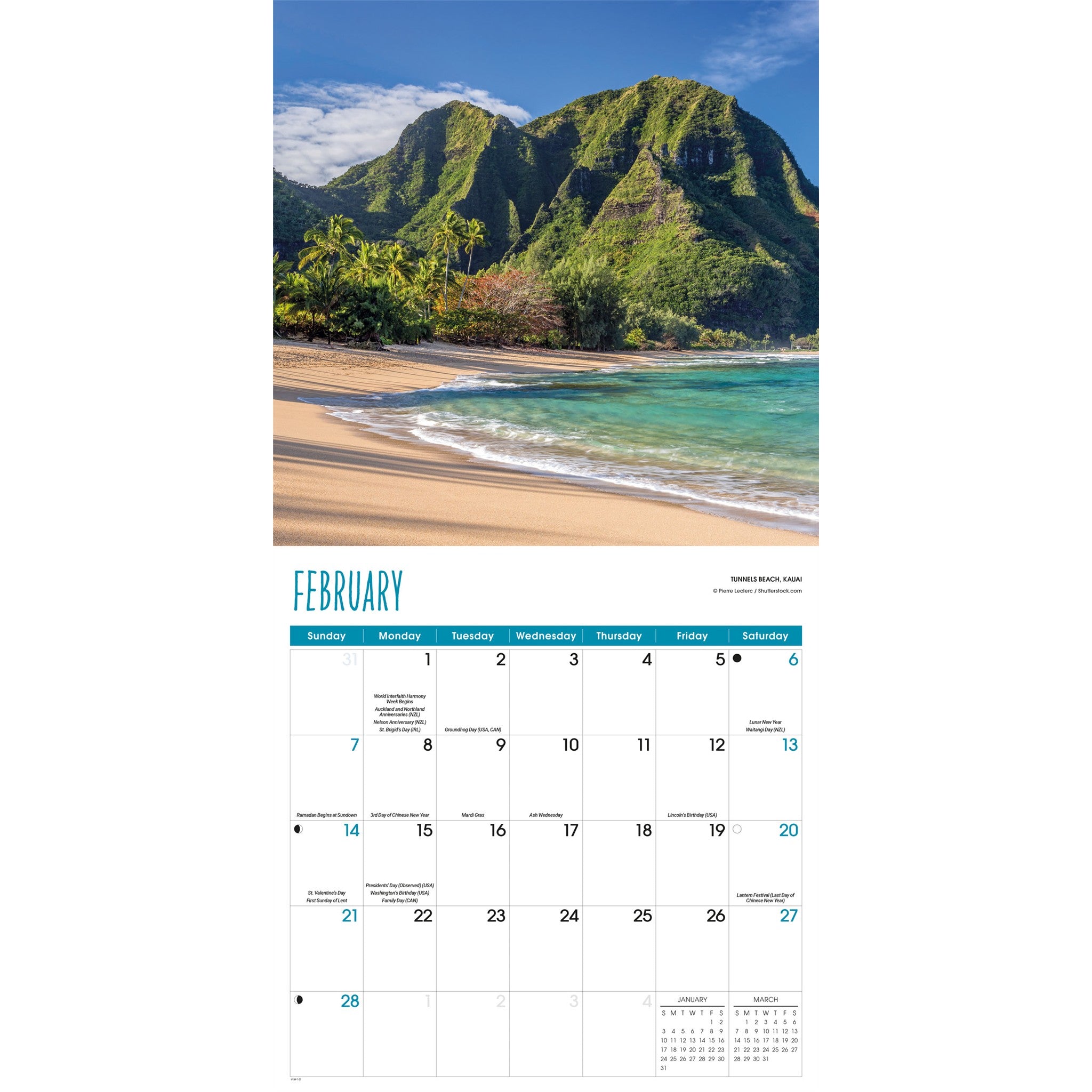 Hawaii 2027 Wall Calendar