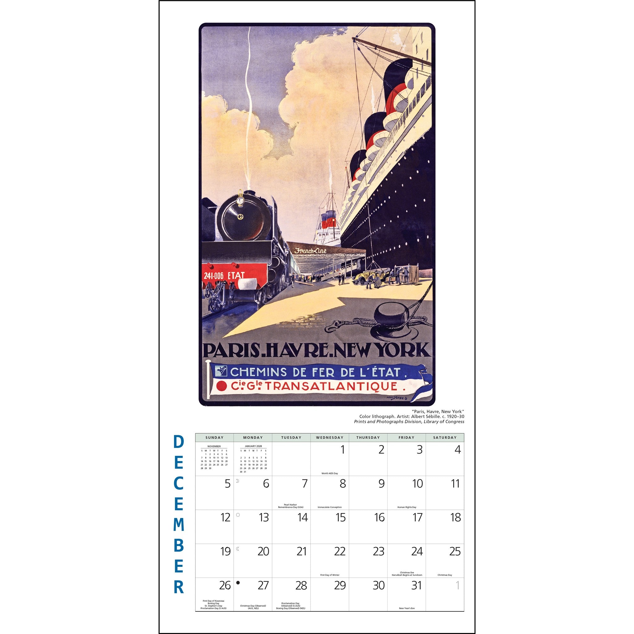 Travel the World 2027 Mini Calendar