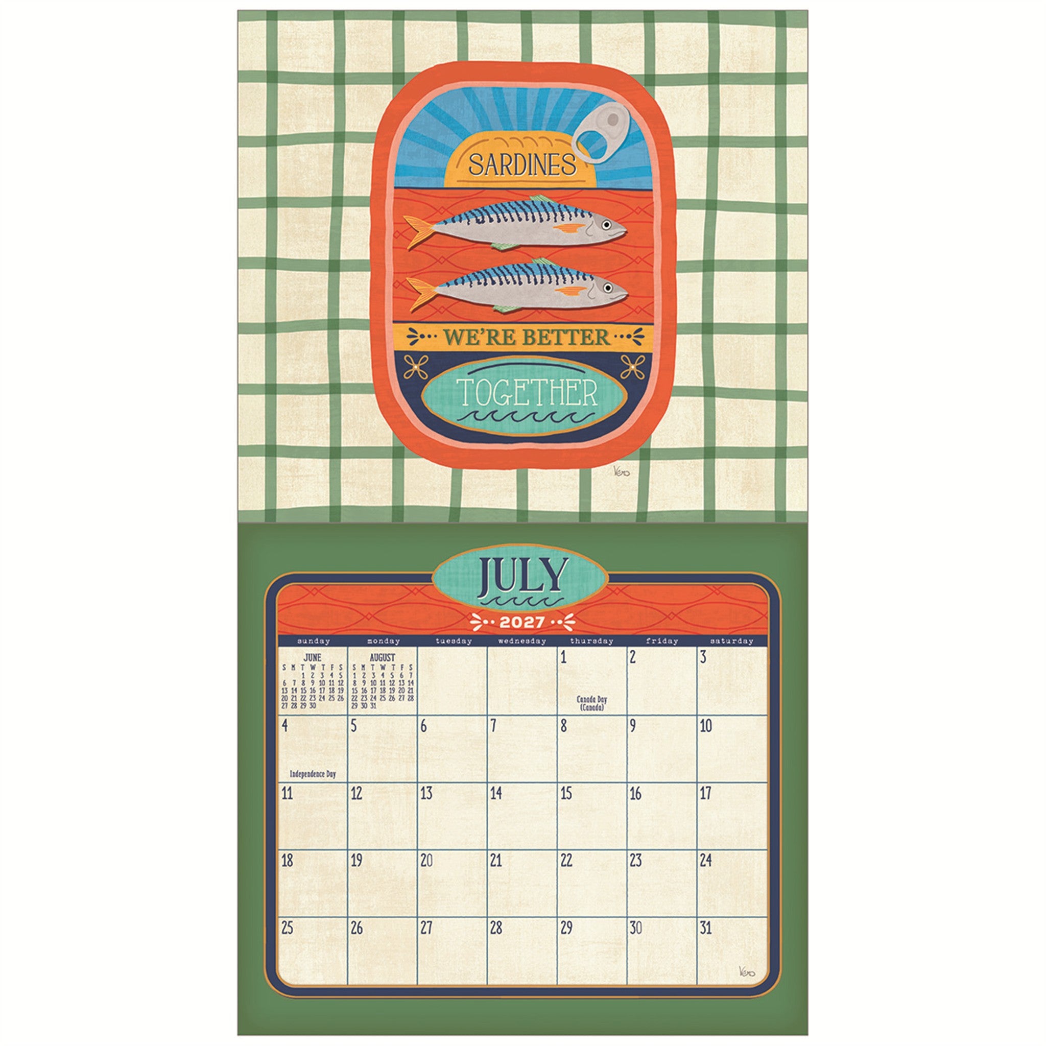 Sardines 2027 Wall Calendar