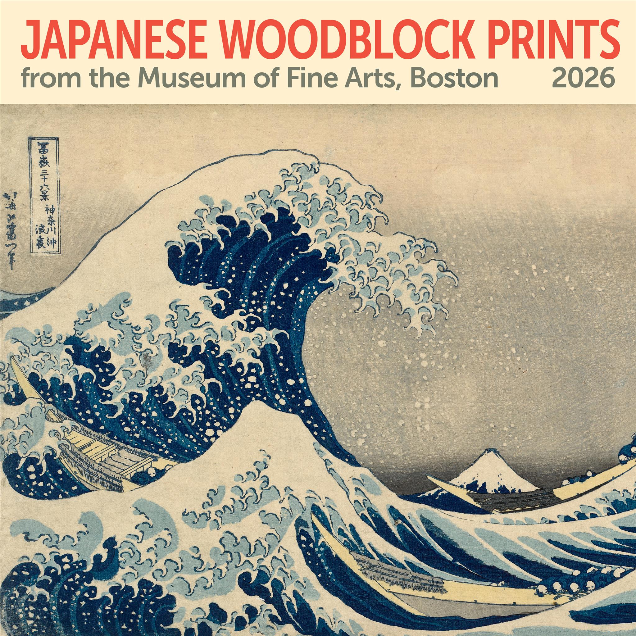 Japanese Woodblocks Mfa Boston Wall  2026 Calendar