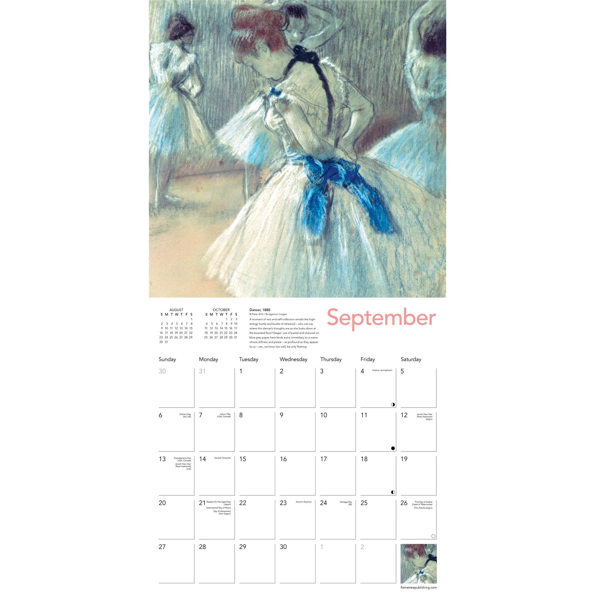 Degas' Dancers 2026 Wall Calendar - Online Only