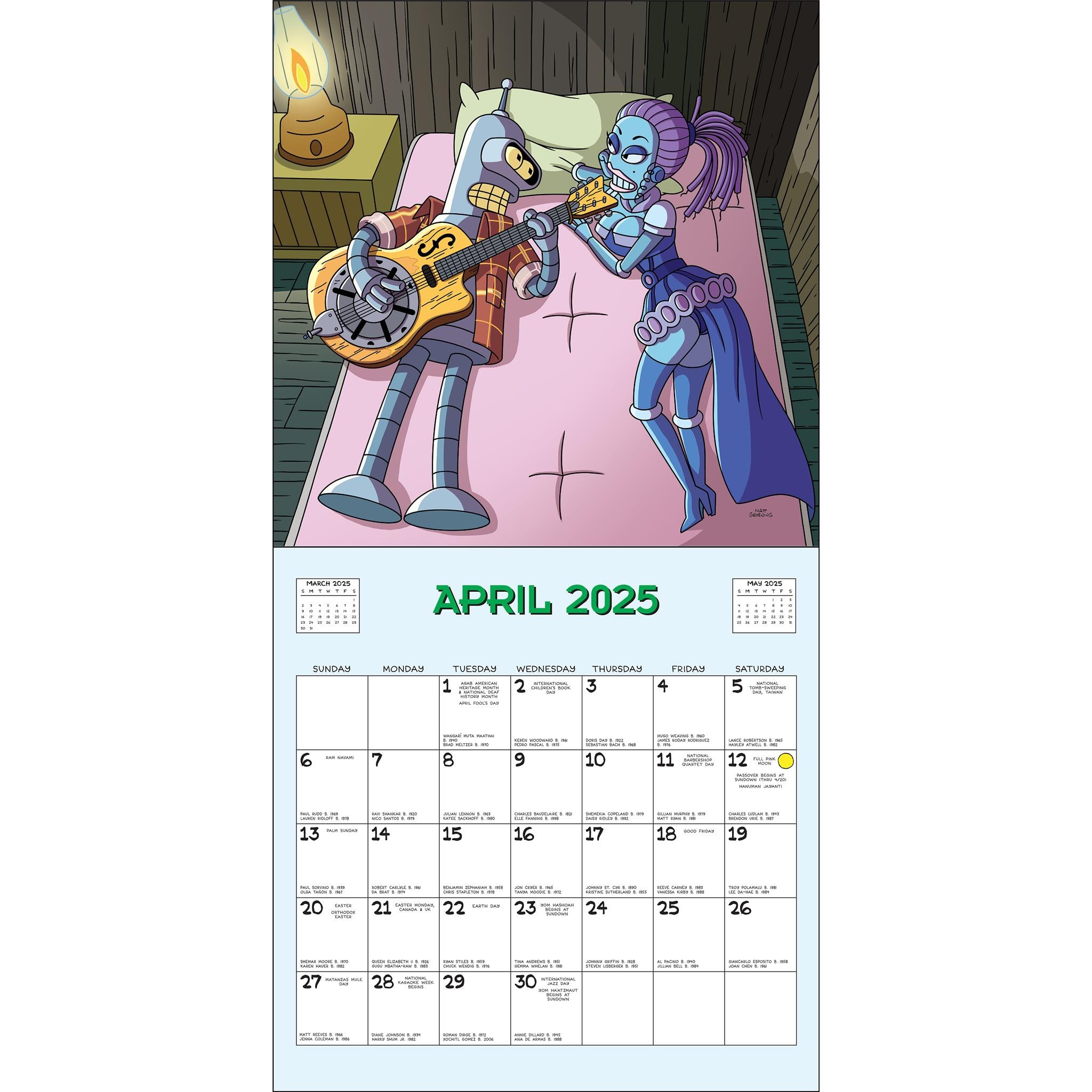 Futurama Wall 2025 Calendar