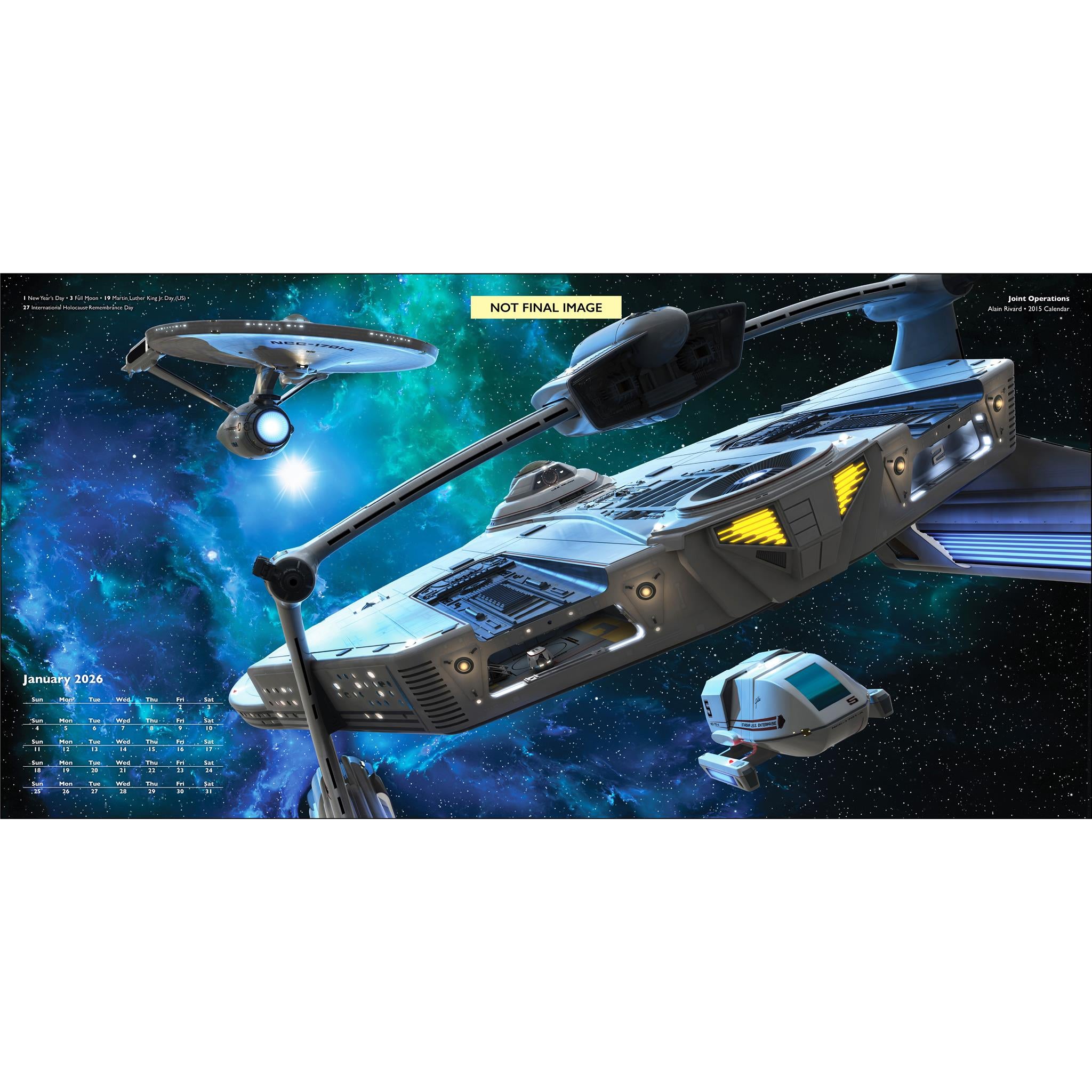 Star Trek Ships Of The Line Wall 2026 Calendar