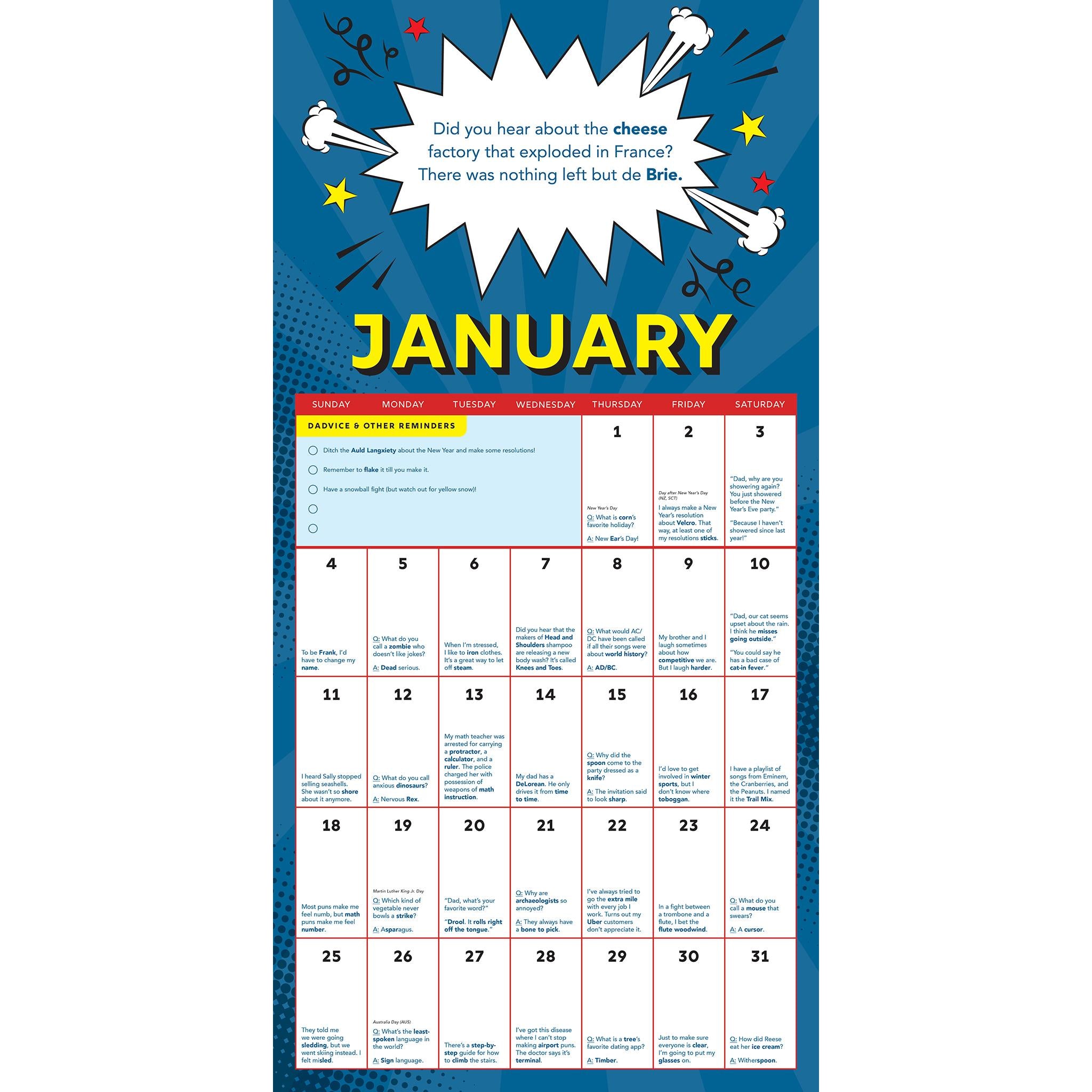 Dad Jokes 2026 Wall Calendar - Online Only