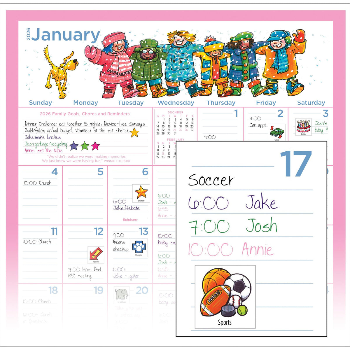Cute Custom Wall Calender 2025, Personalzed Holday Planner, Grandma Cute Custom Wall Calender 2025, Personalzed Holday Planner, Grandma