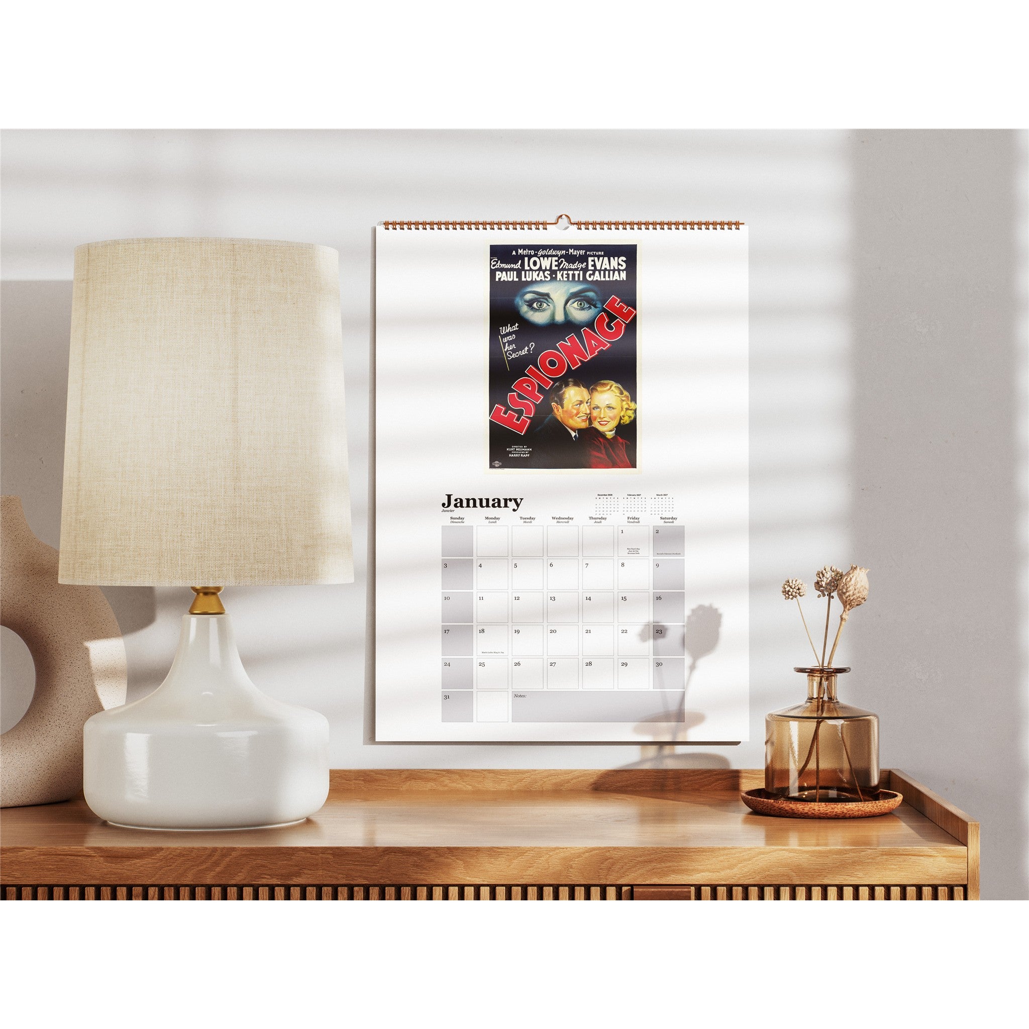 Vintage Movie Posters 2027 Wall Calendar - Online Only