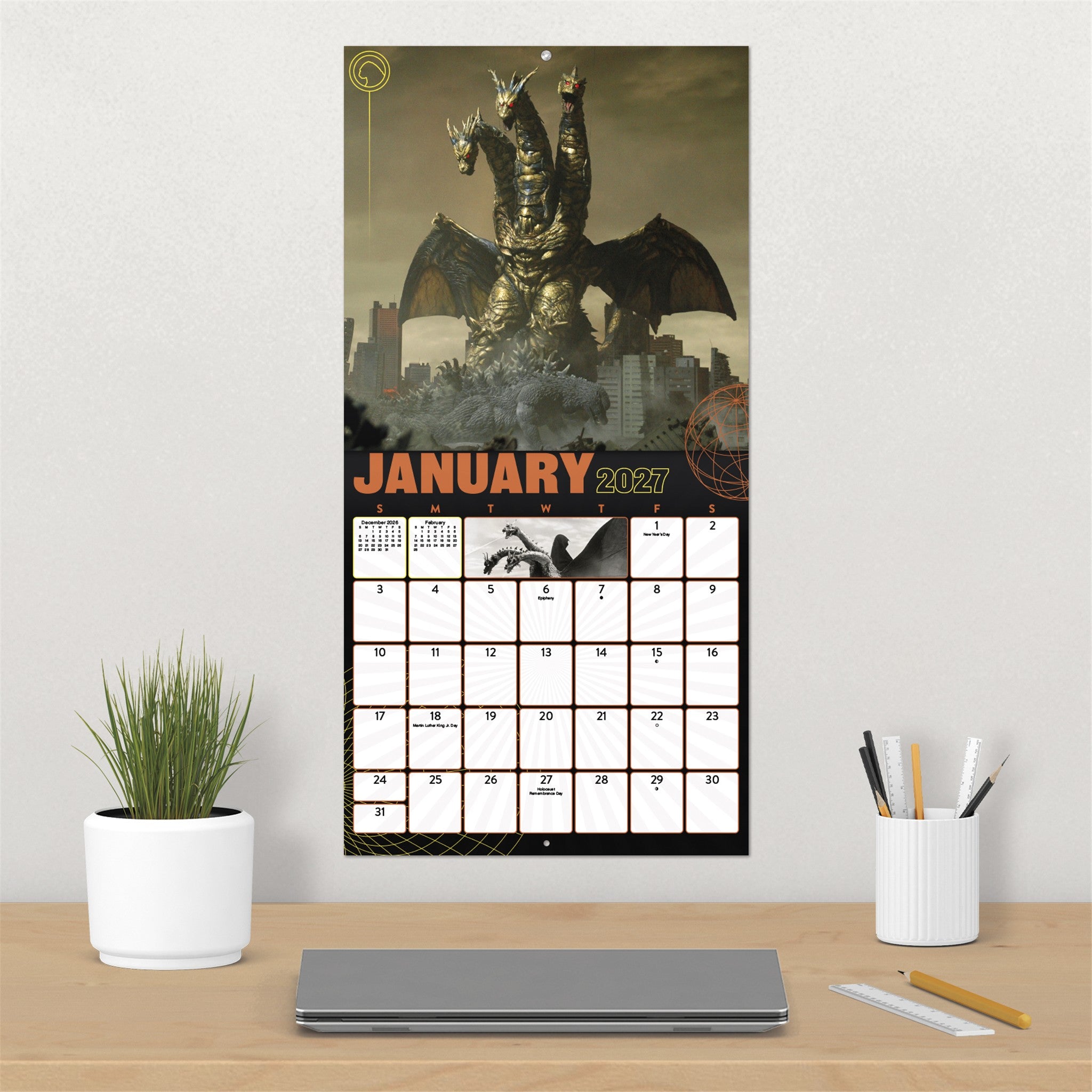 Godzilla Classic Exclusive with Print 2027 Wall Calendar - Online Only