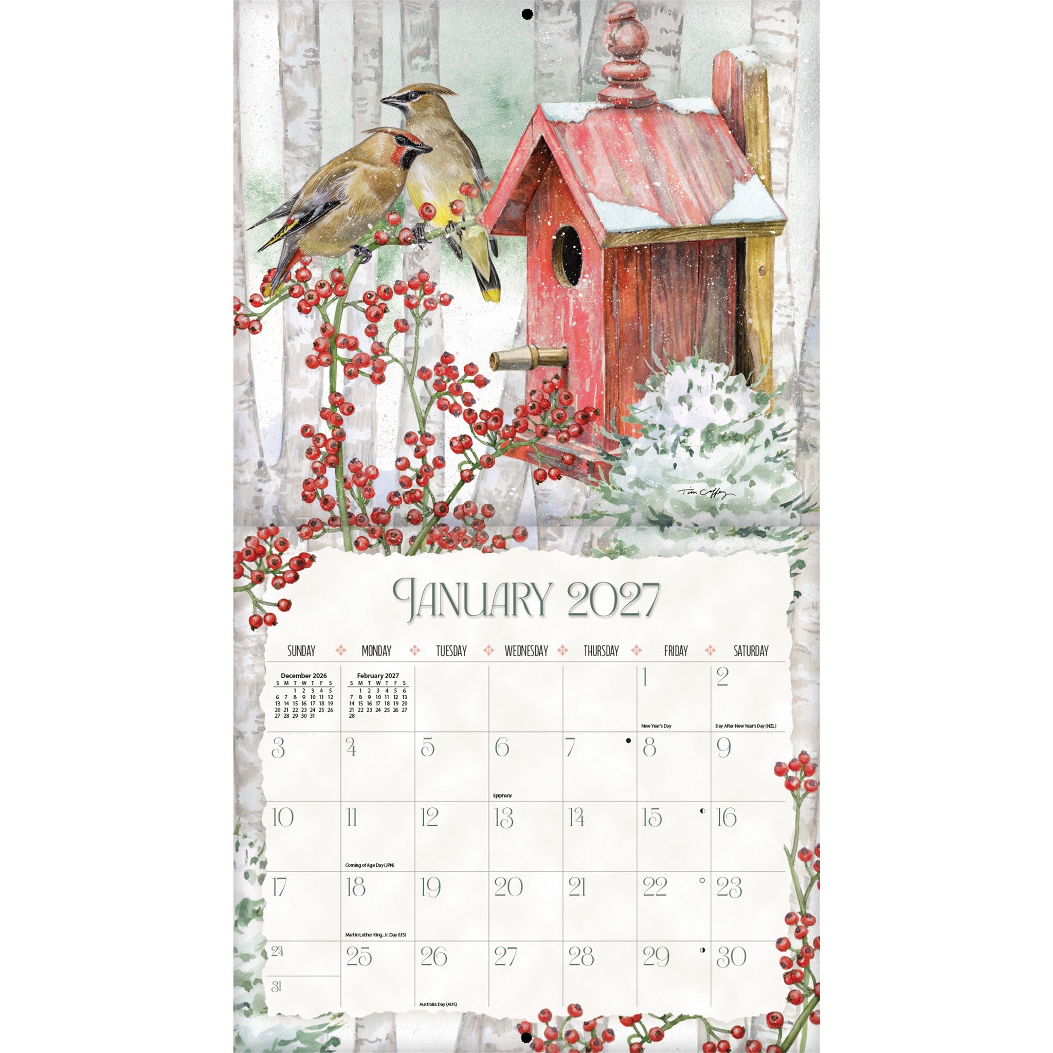 Birdhouses 2027 Wall Calendar - Online Only