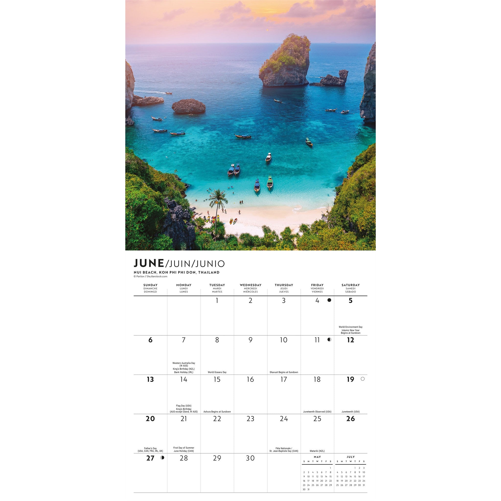 Island Paradise 2027 Mini Calendar