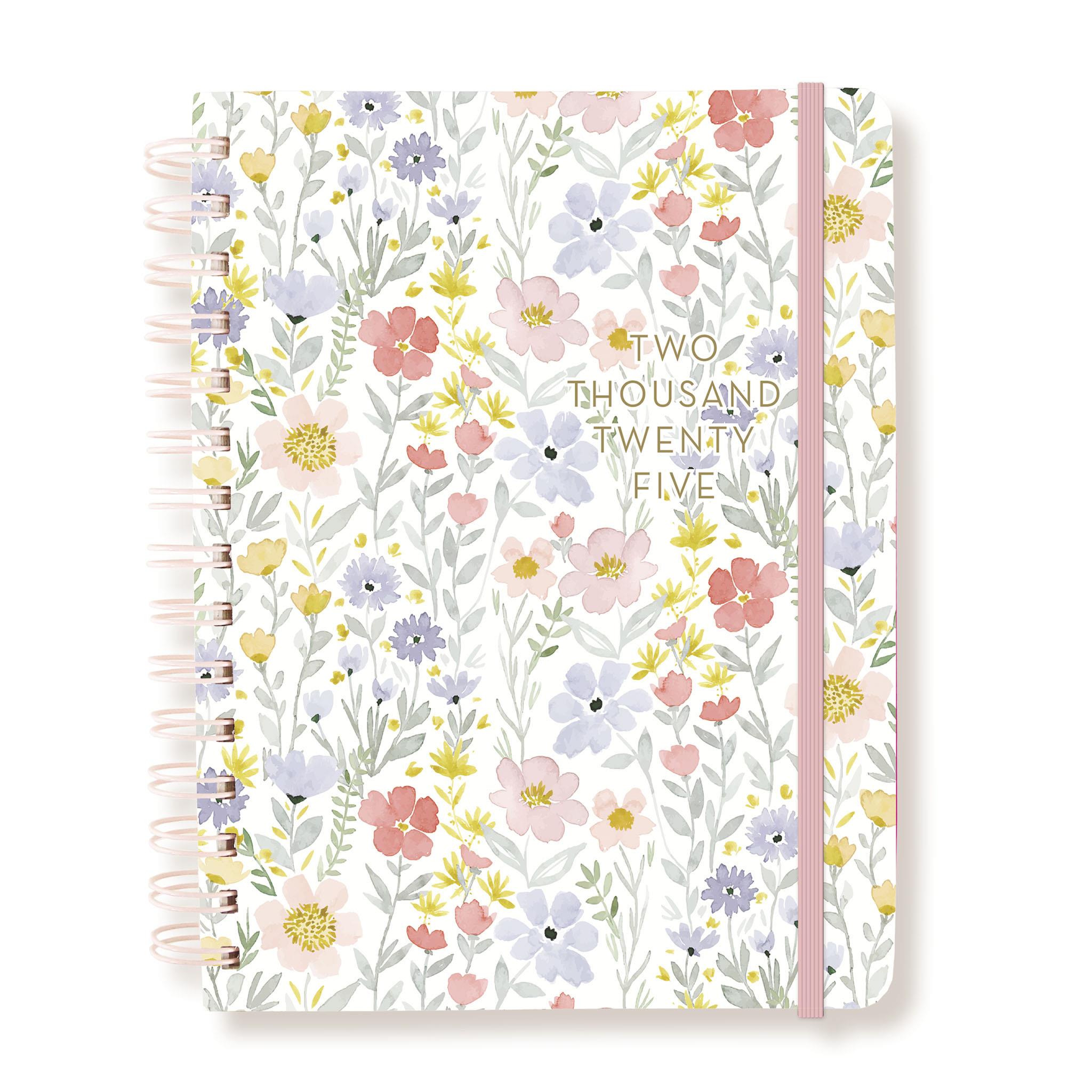 Watercolor Floral Engagement 2025 Calendar