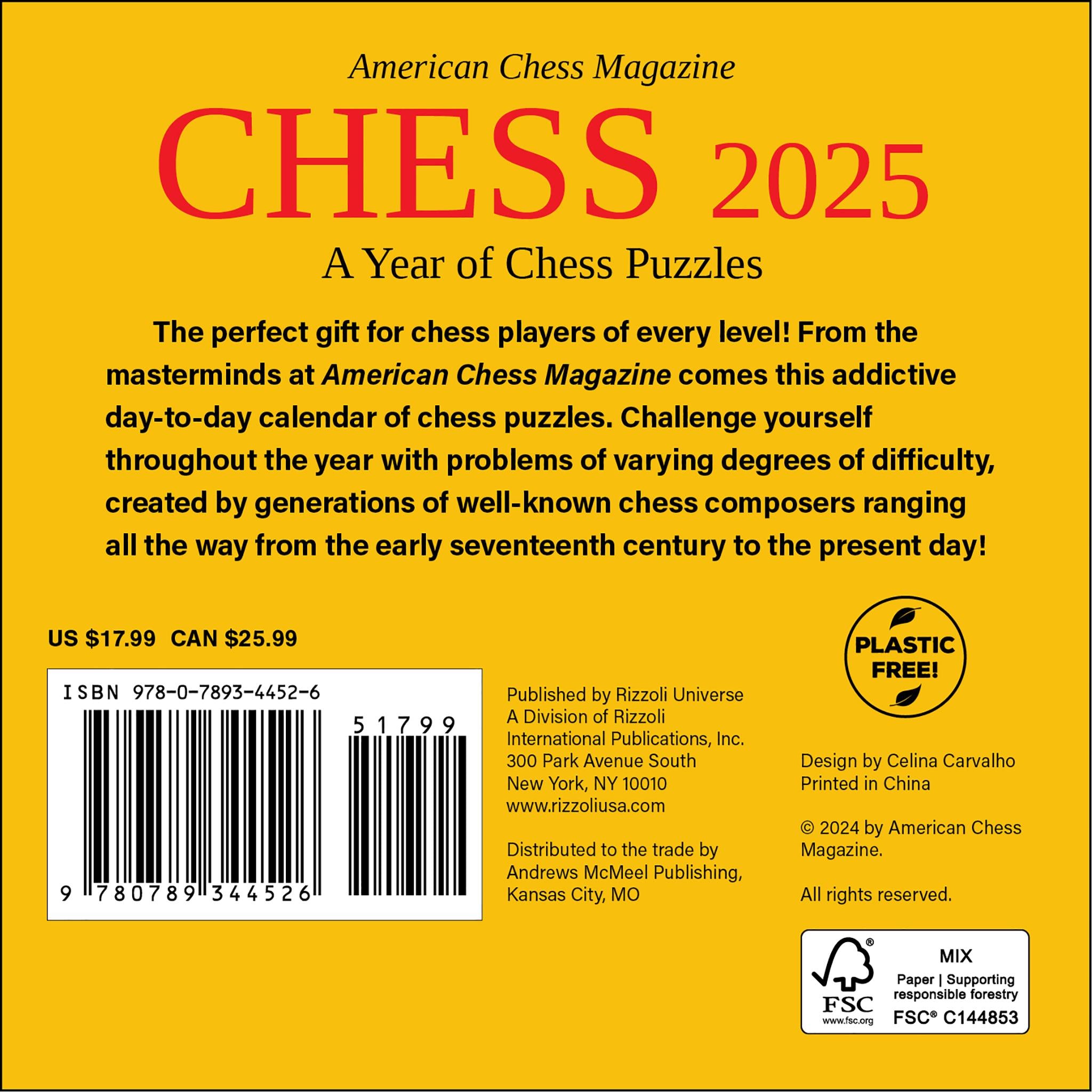 Chess Box 2025 Calendar